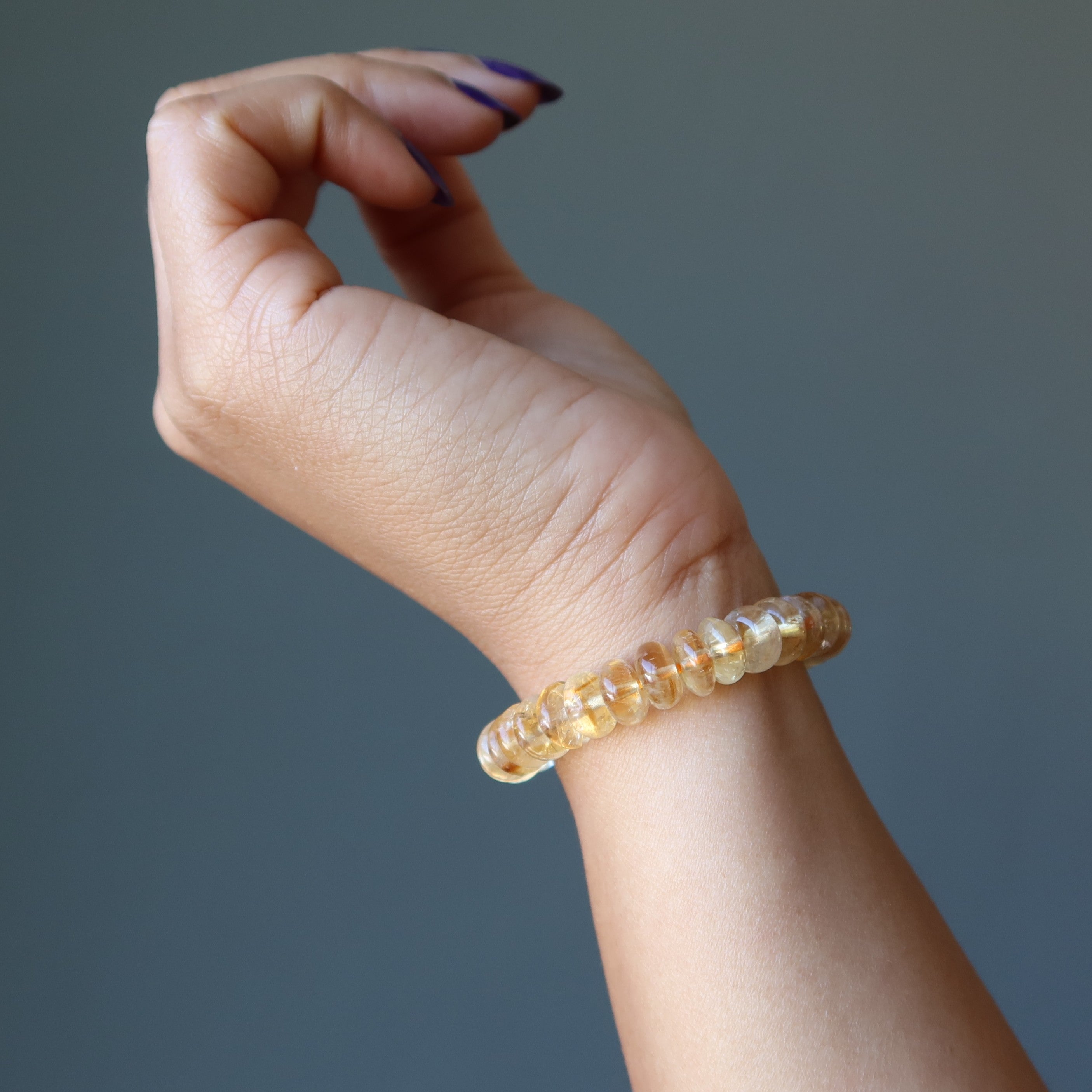 Citrin-Armband Honig-Rondelle Edelstein des Überflusses