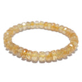 Bracelet en Citrine Pierre Jaune Facettée Porte-bonheur