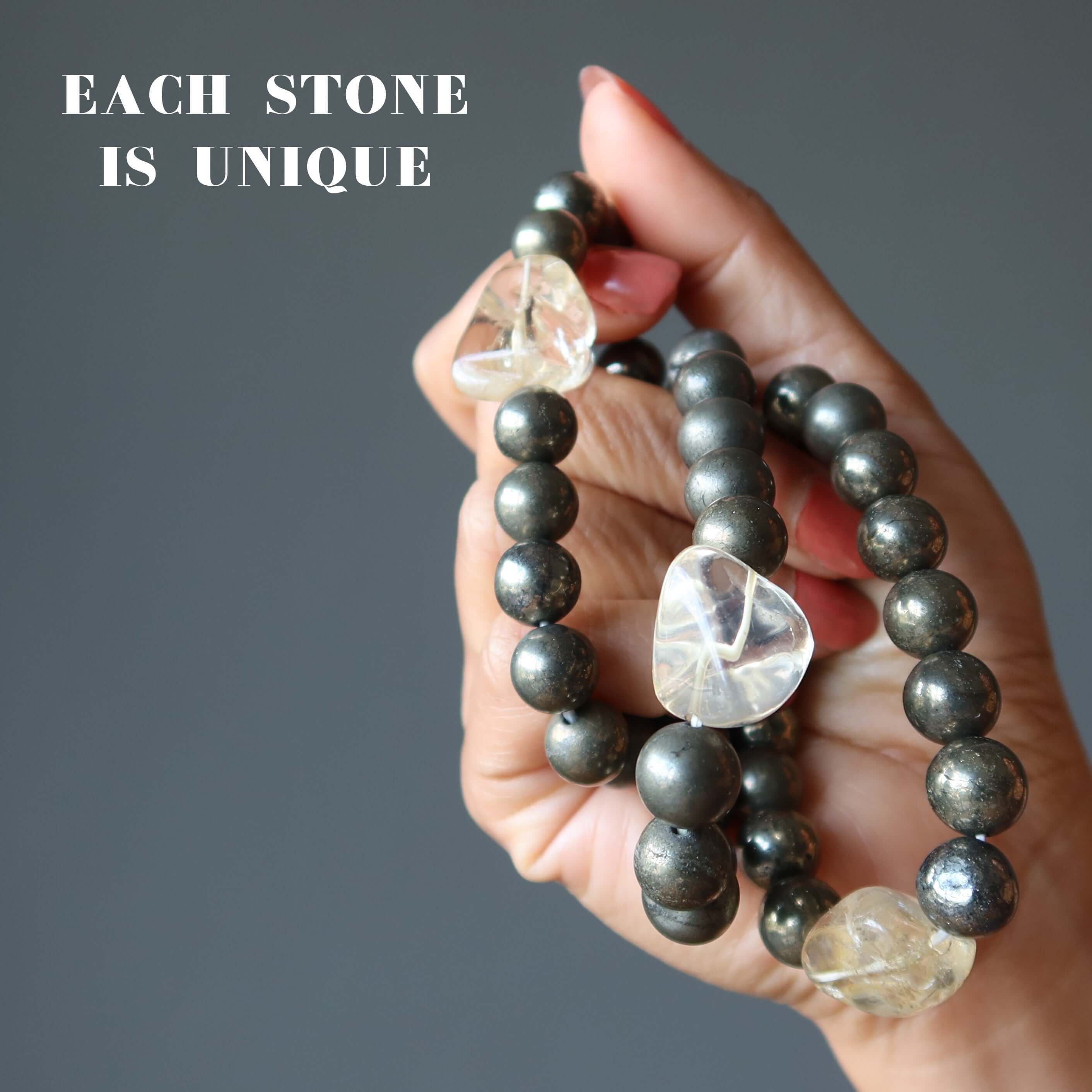 Pyrite Bracelet Citrine Gold Nugget Jackpot Stones