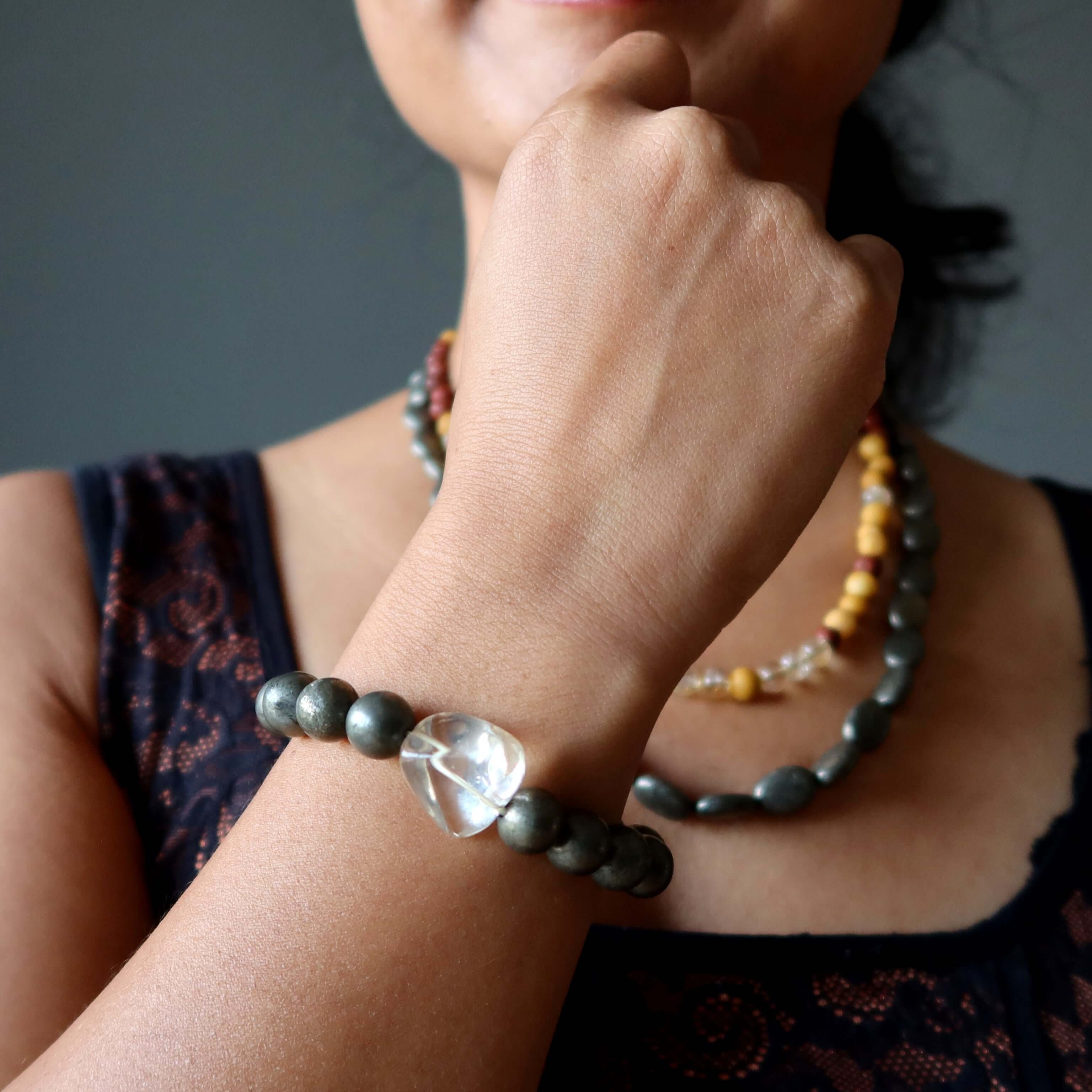 Pyrite Bracelet Citrine Gold Nugget Jackpot Stones