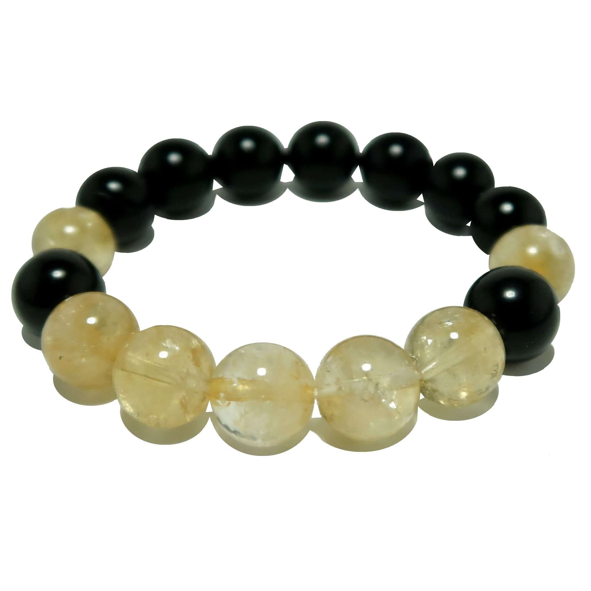 Citrine Bracelet & Rainbow Obsidian Beads Success Protection
