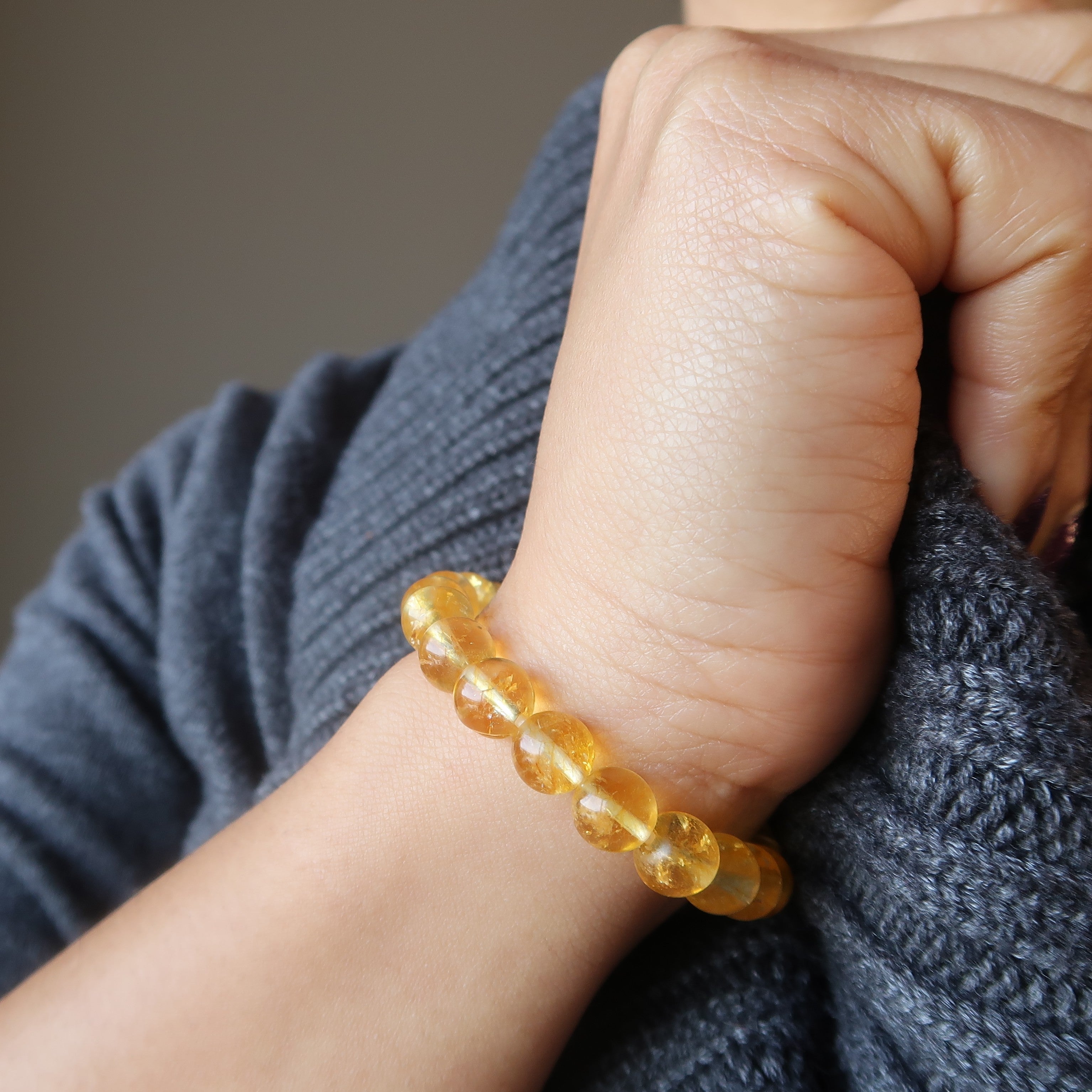 Citrin Armband Goldgelb Kristallperlen Kluger Erfolg