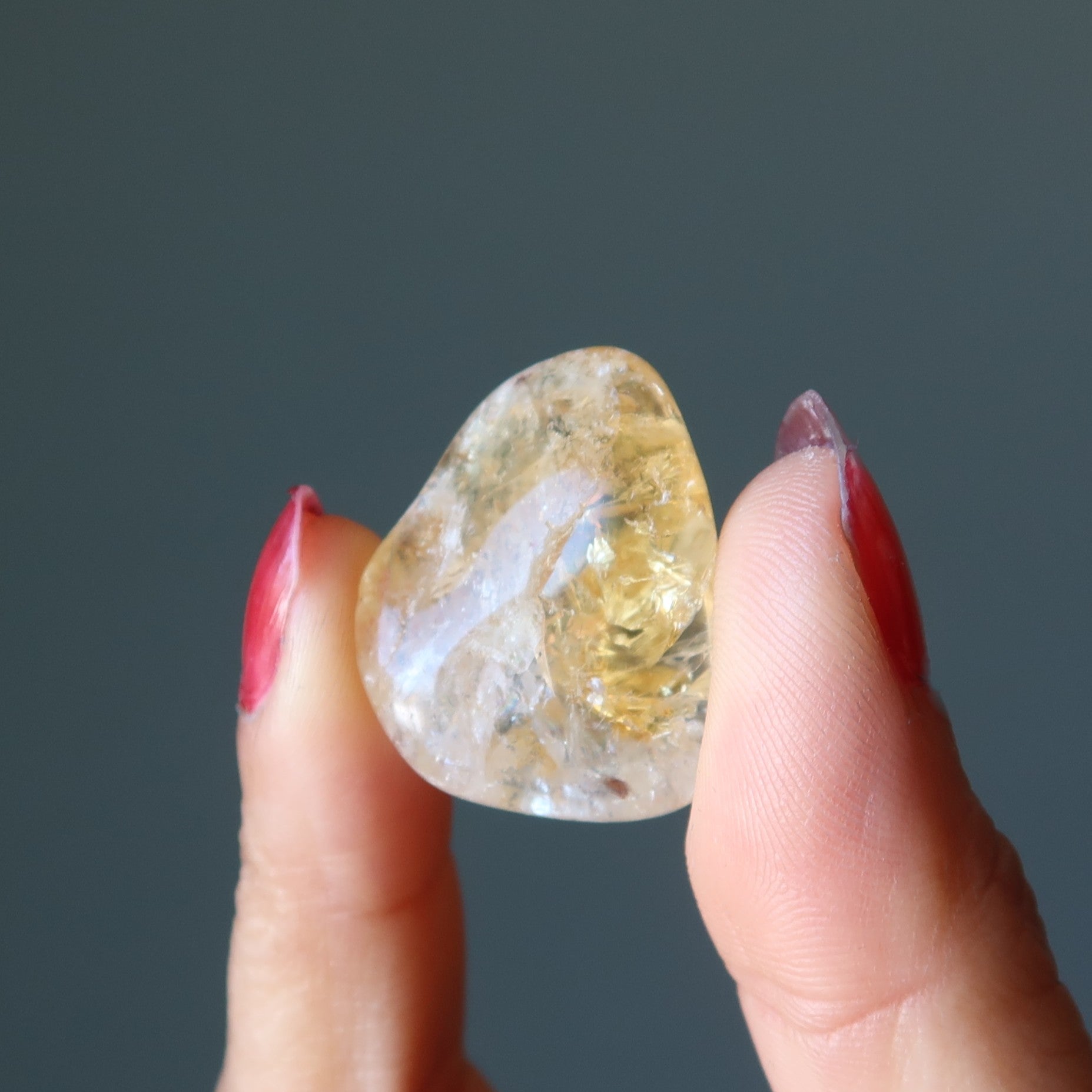 Citrine Pierre Roulée Cristal d'Abondance