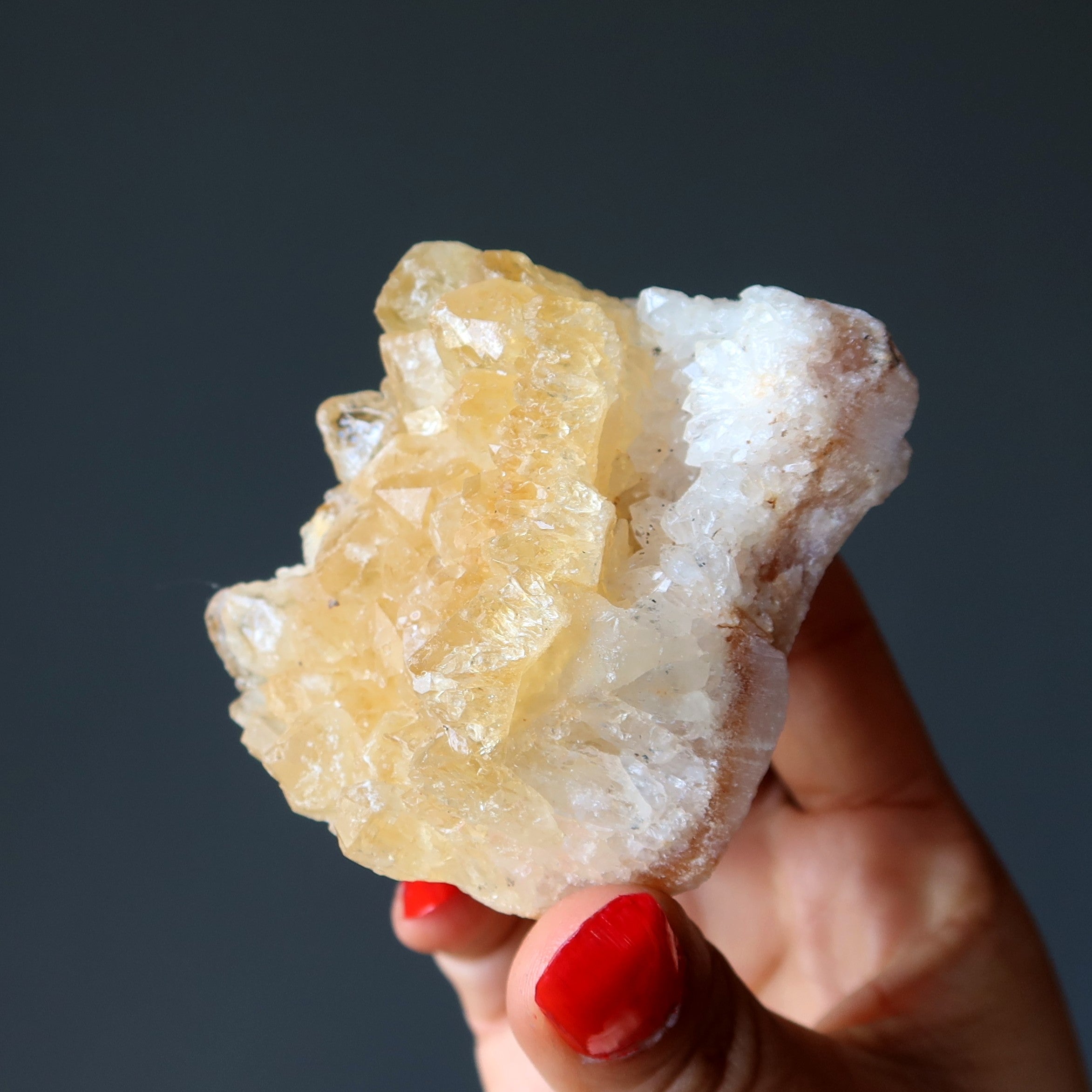 Citrine Cluster Yellow Sparkle Sun-Kissed Prosperity Crystal