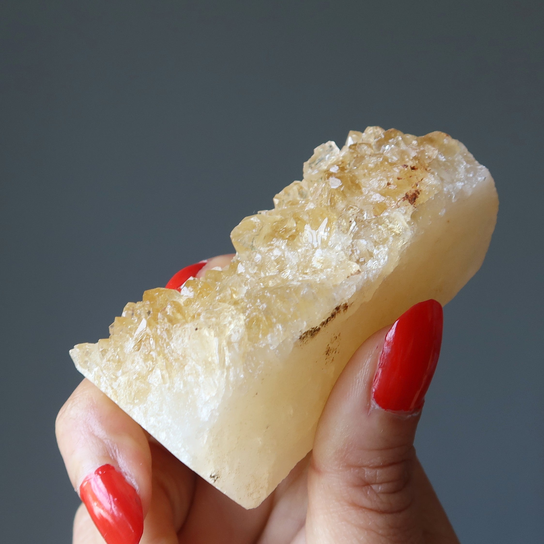 Citrine Cluster Yellow Sparkle Sun-Kissed Prosperity Crystal