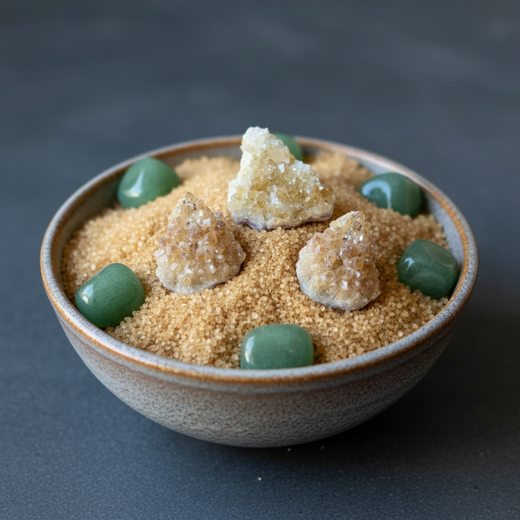 Citrin-Cluster Brauner Zucker Gesetz der Anziehung Stein