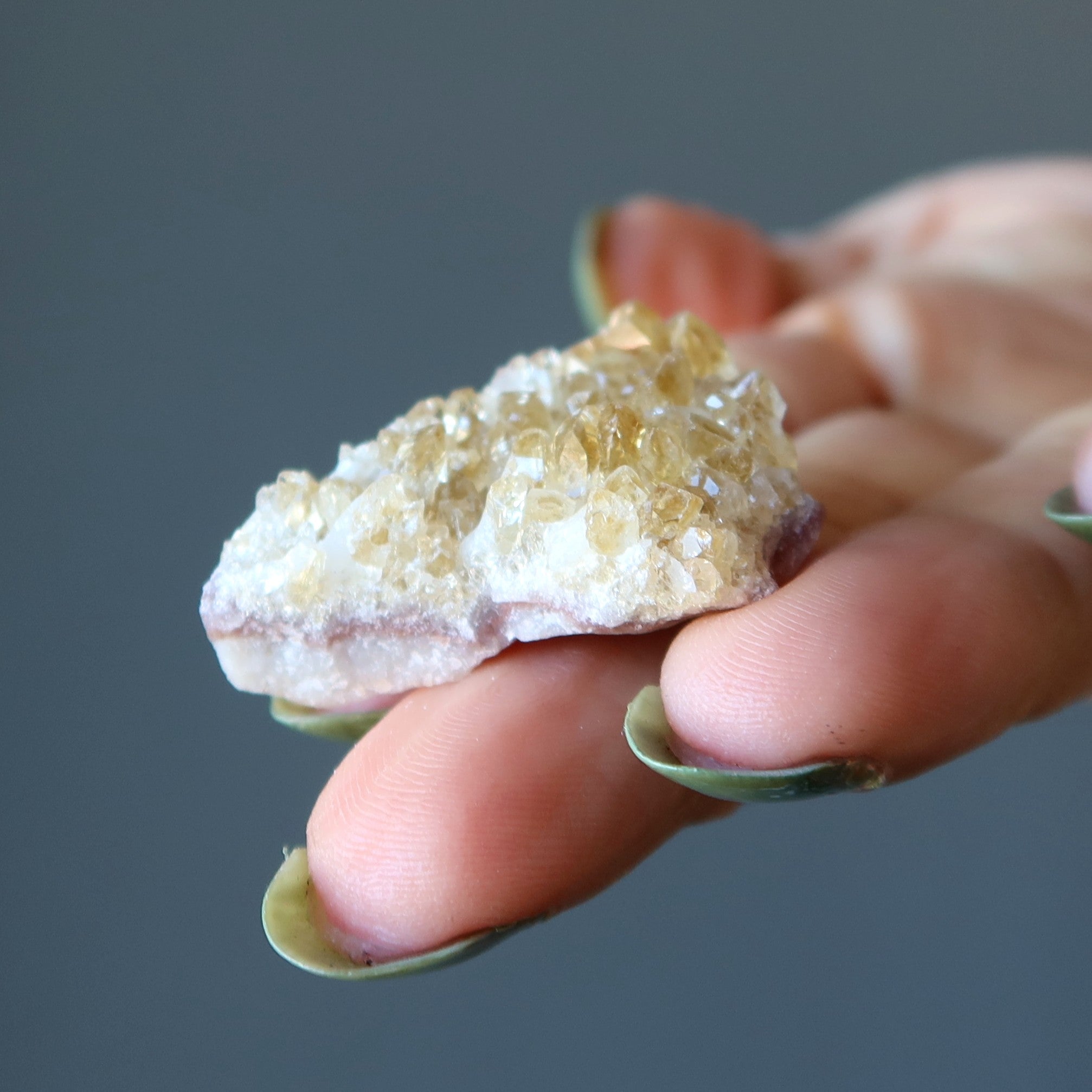 Citrin-Cluster Brauner Zucker Gesetz der Anziehung Stein