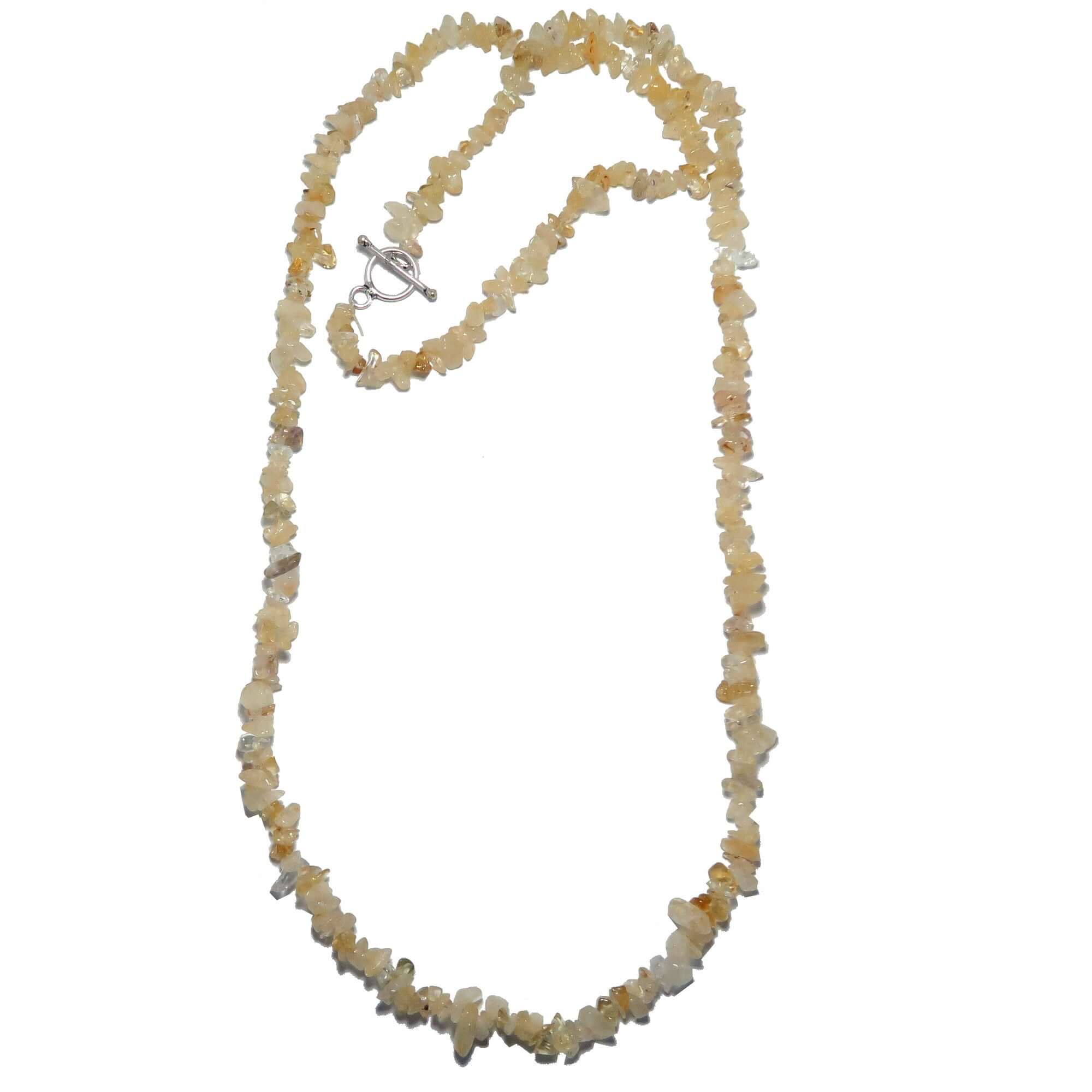 Citrine Necklace Yellow Strands of Royalty Stone