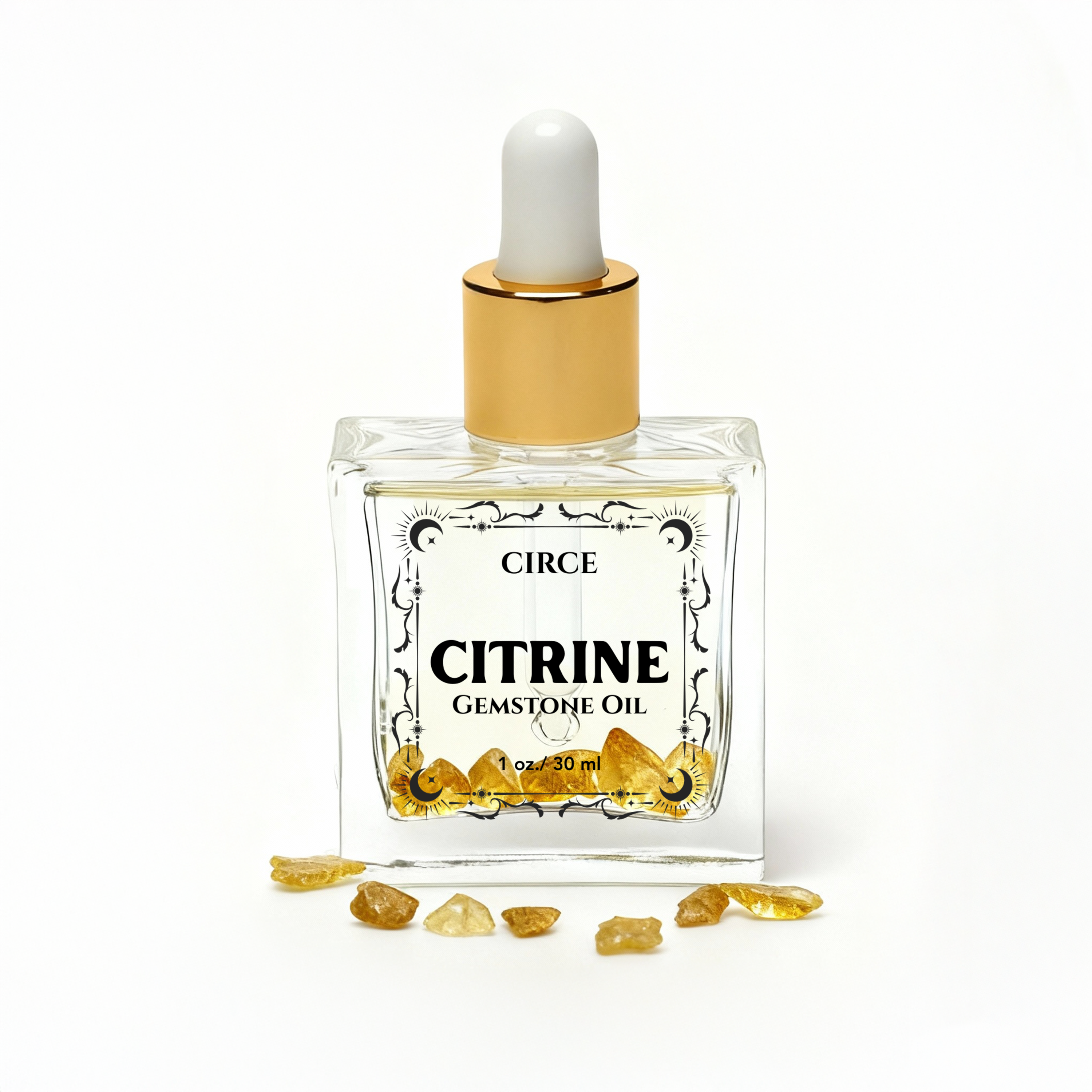 Trio d'huiles corporelles aux cristaux – Coffret découverte Quartz rose, Citrine et Obsidienne