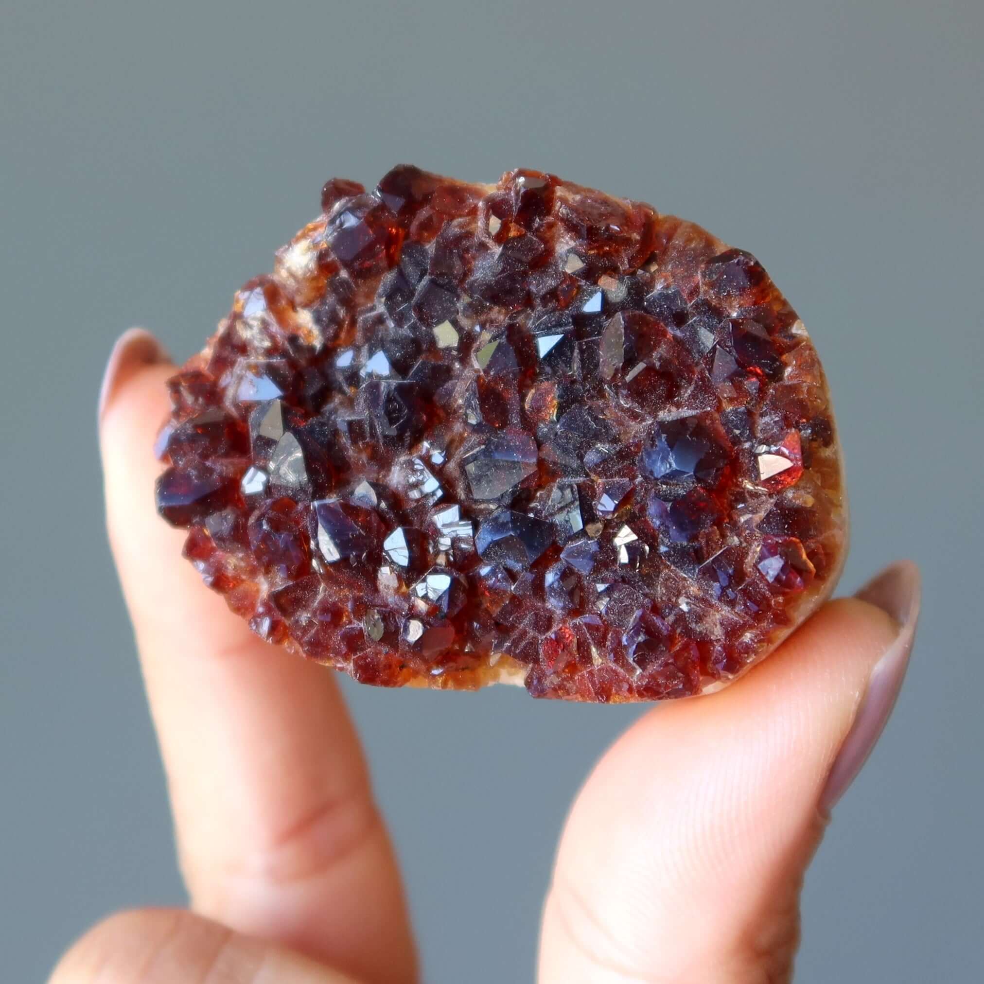 Citrine Cluster Grid Crystal Sweet Abundance Stone