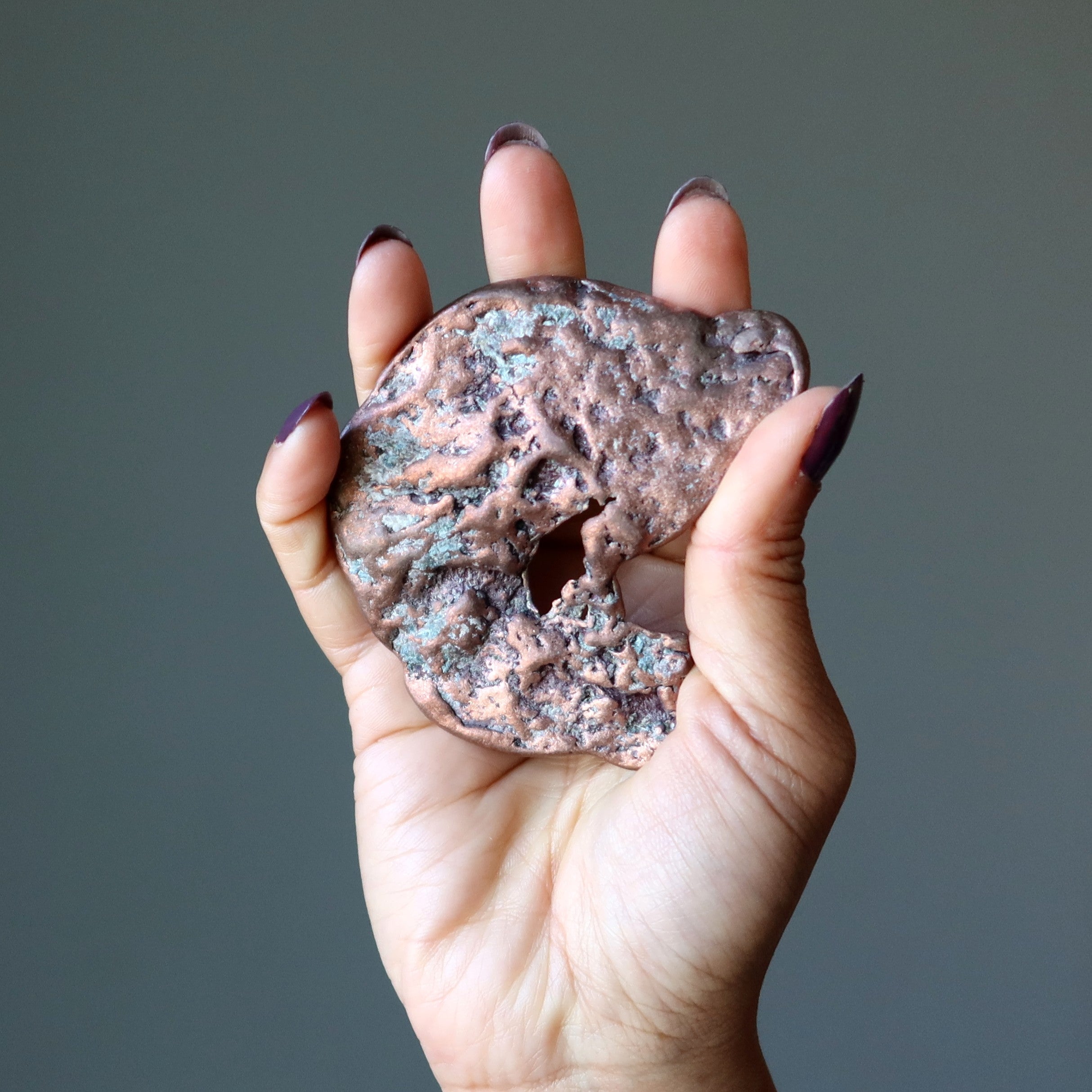 Copper Raw Crystal Dolphin Moon Natural Metal