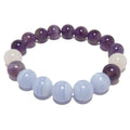 Kristall-Schlafarmband: Amethyst Rosenquarz Blaue Spitze Achat