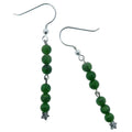 Boucles d'oreilles Diopside Étoile Vert Argent Sterling