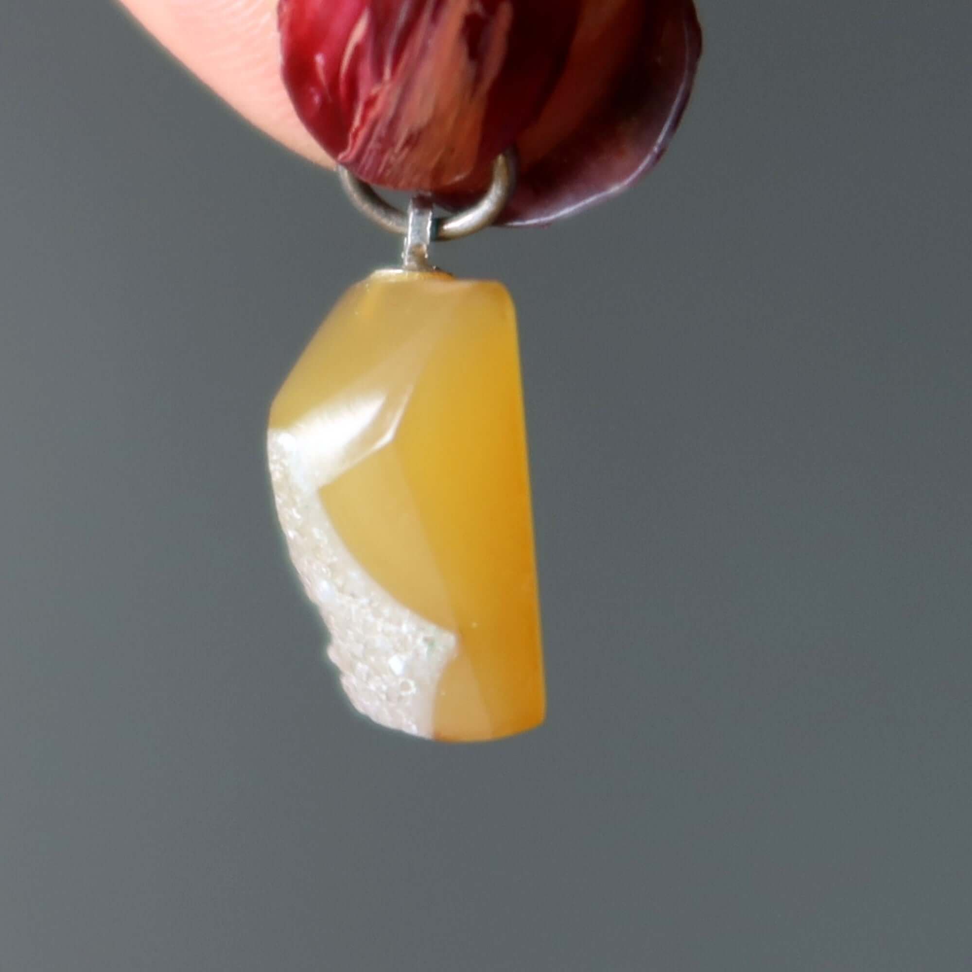 Druzy Quartz Pendant Window to Sparkling World
