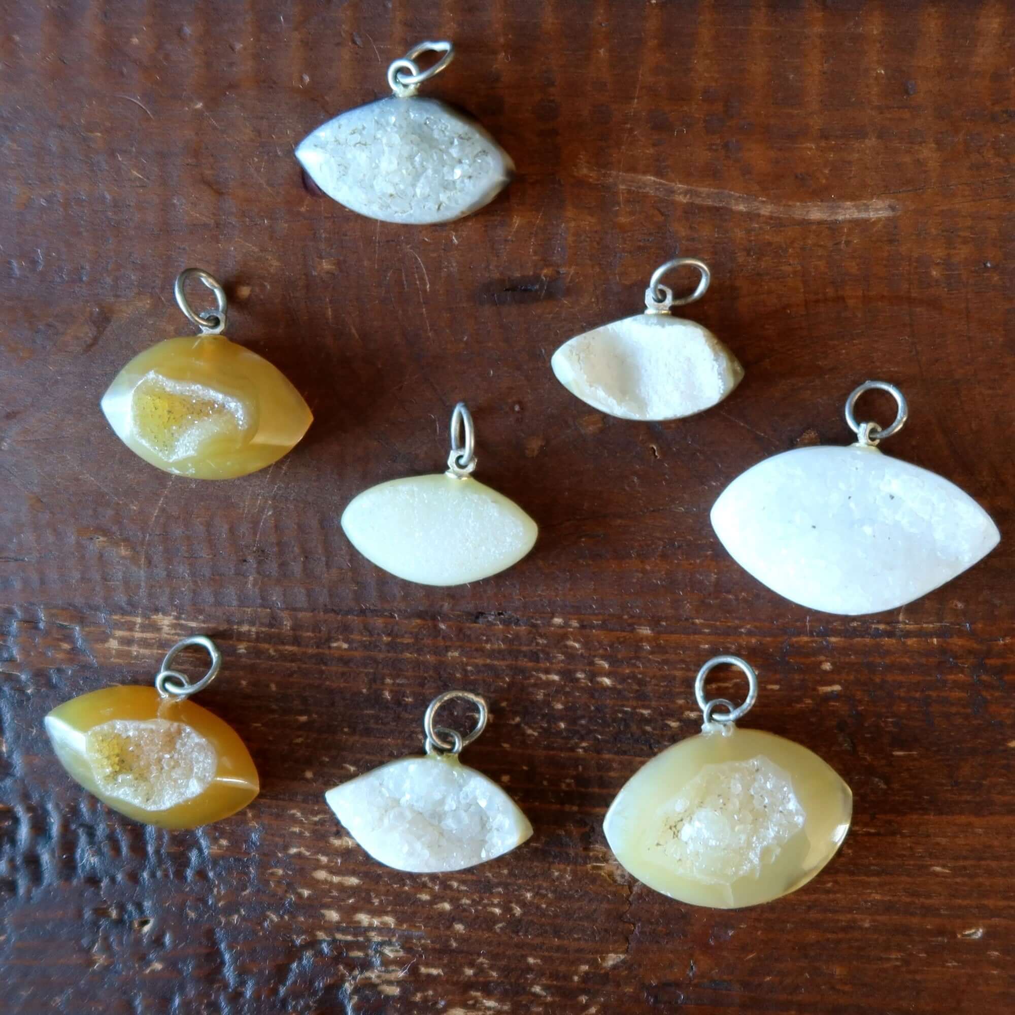 Druzy Quartz Pendant Third Eye Soul Spark Stone