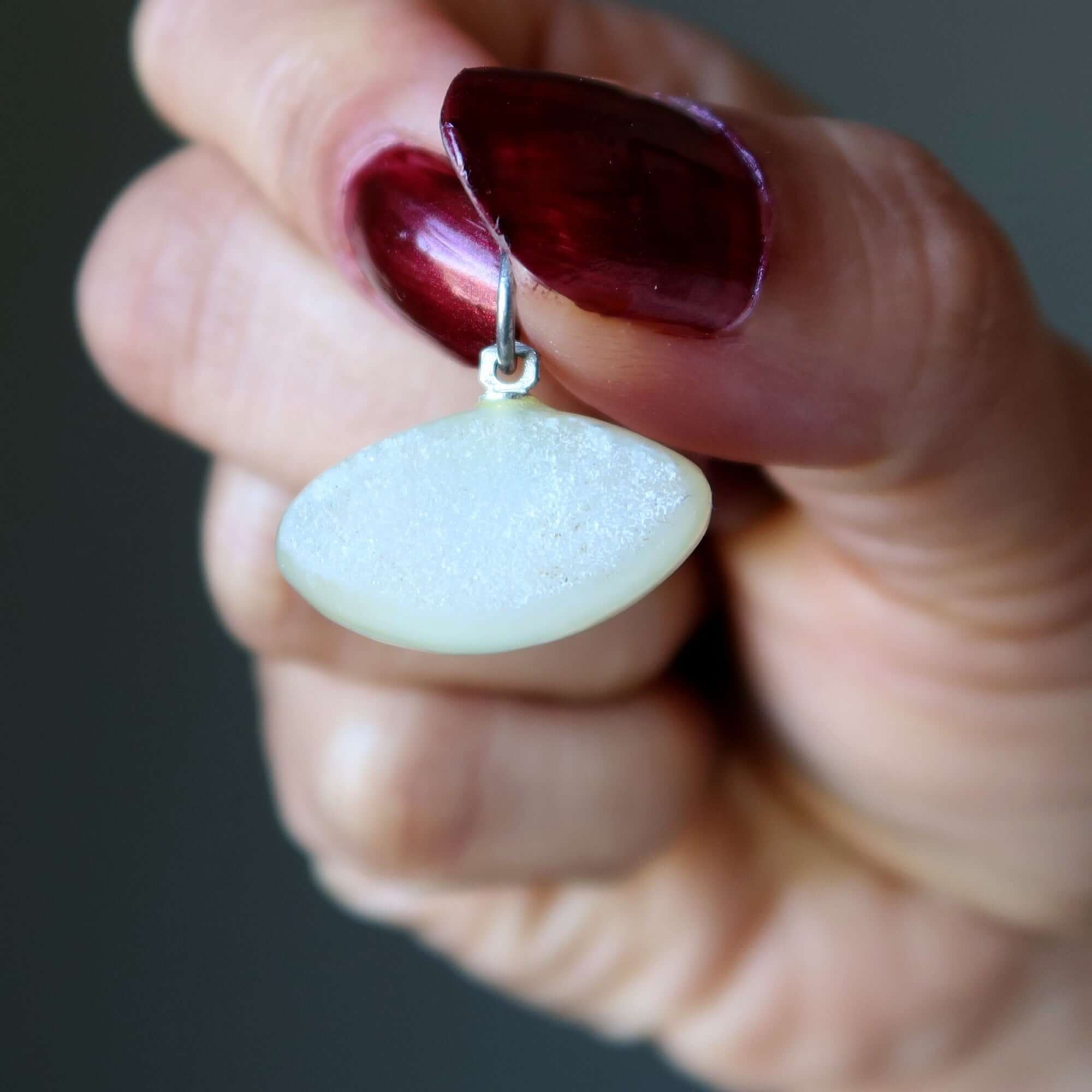 Druzy Quartz Pendant Third Eye Soul Spark Stone