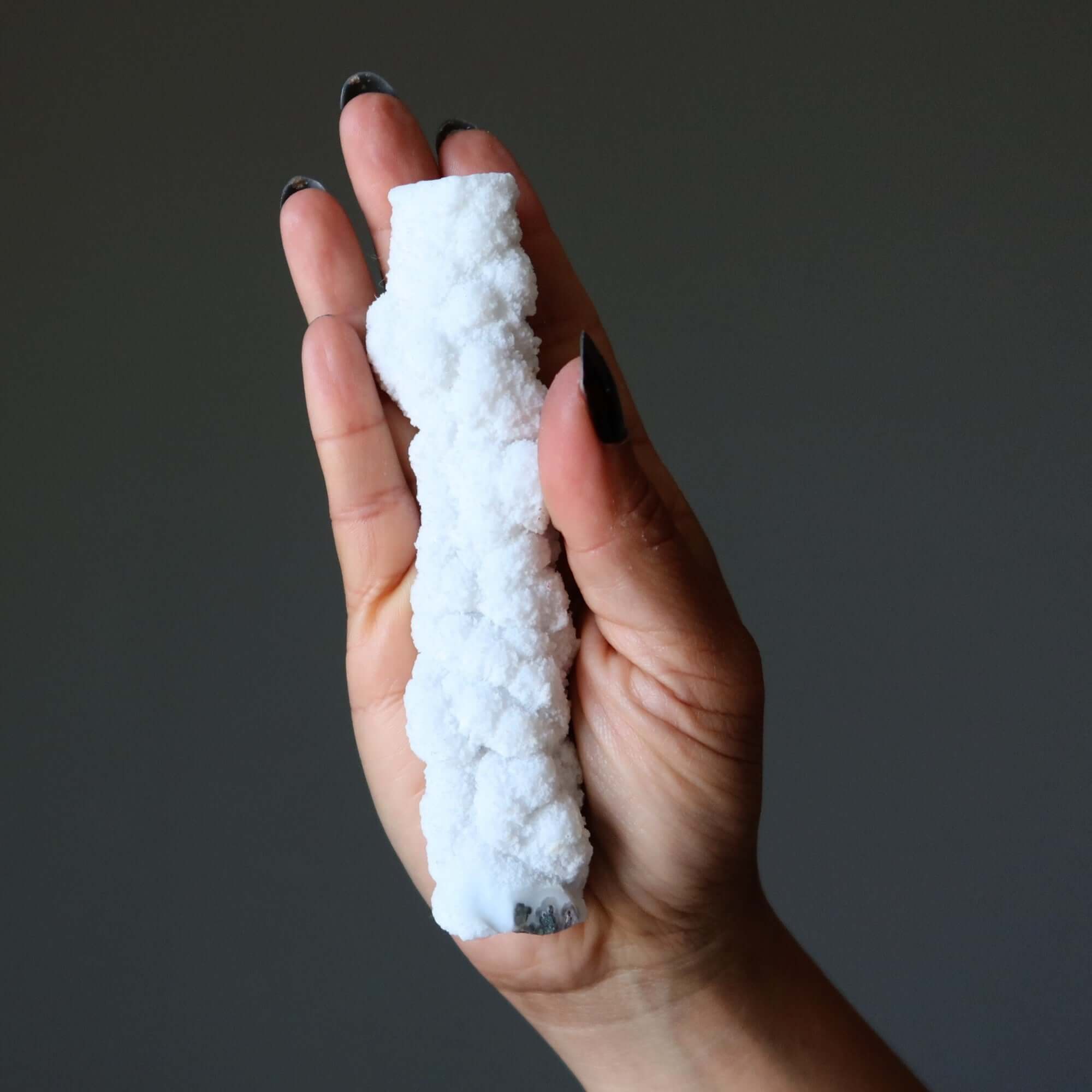 Druzy Quartz Raw Crystal Wand Moss Agate Stalactite