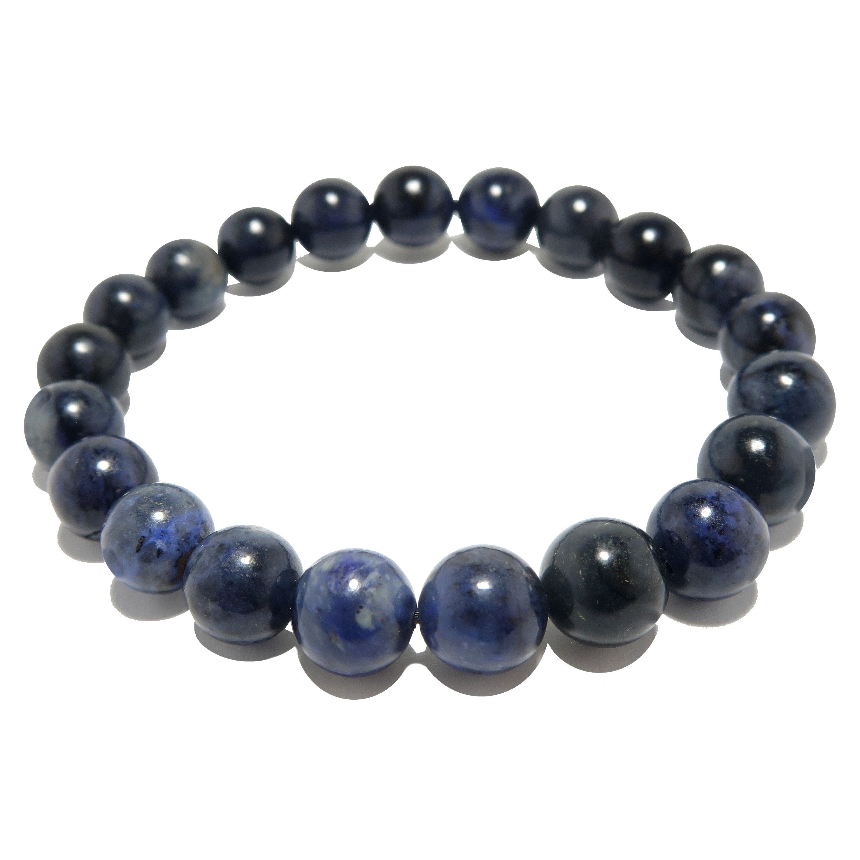 Dumortierite Bracelet Natural Gemstone Beads Blue Can-Do