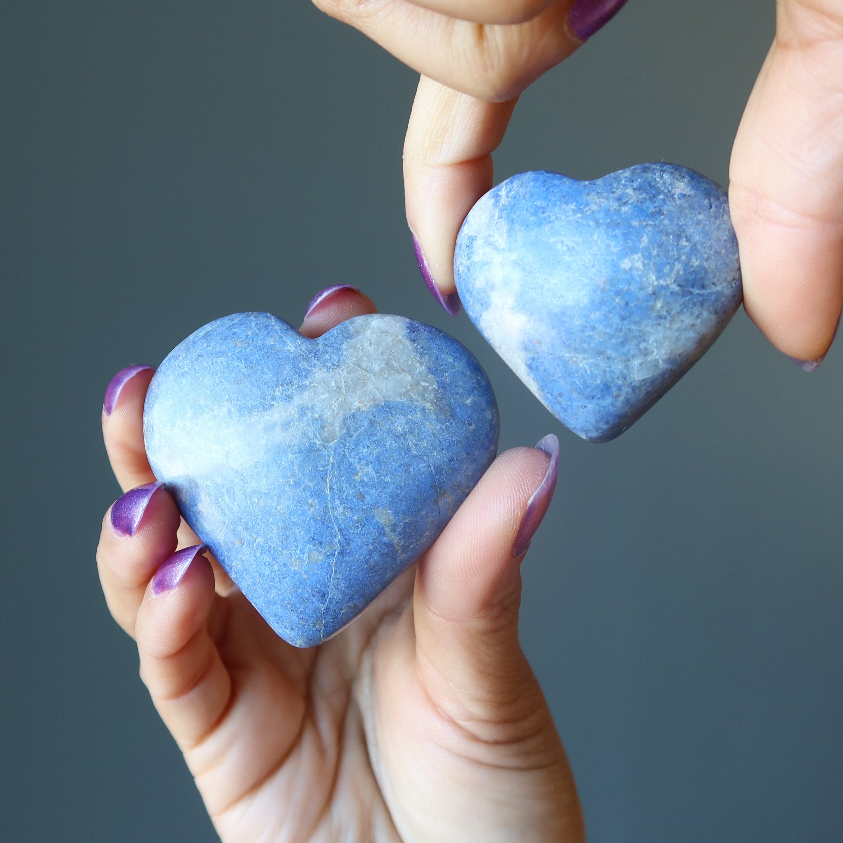 Dumortierite Heart Blue Badge Love Honor Loyalty