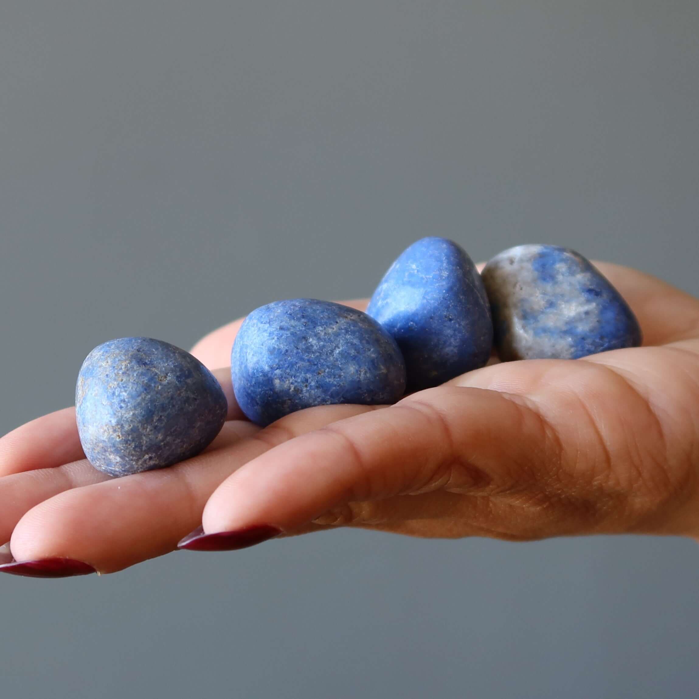 Dumortiérite Pierre Roulée Voyant Droit Bleu
