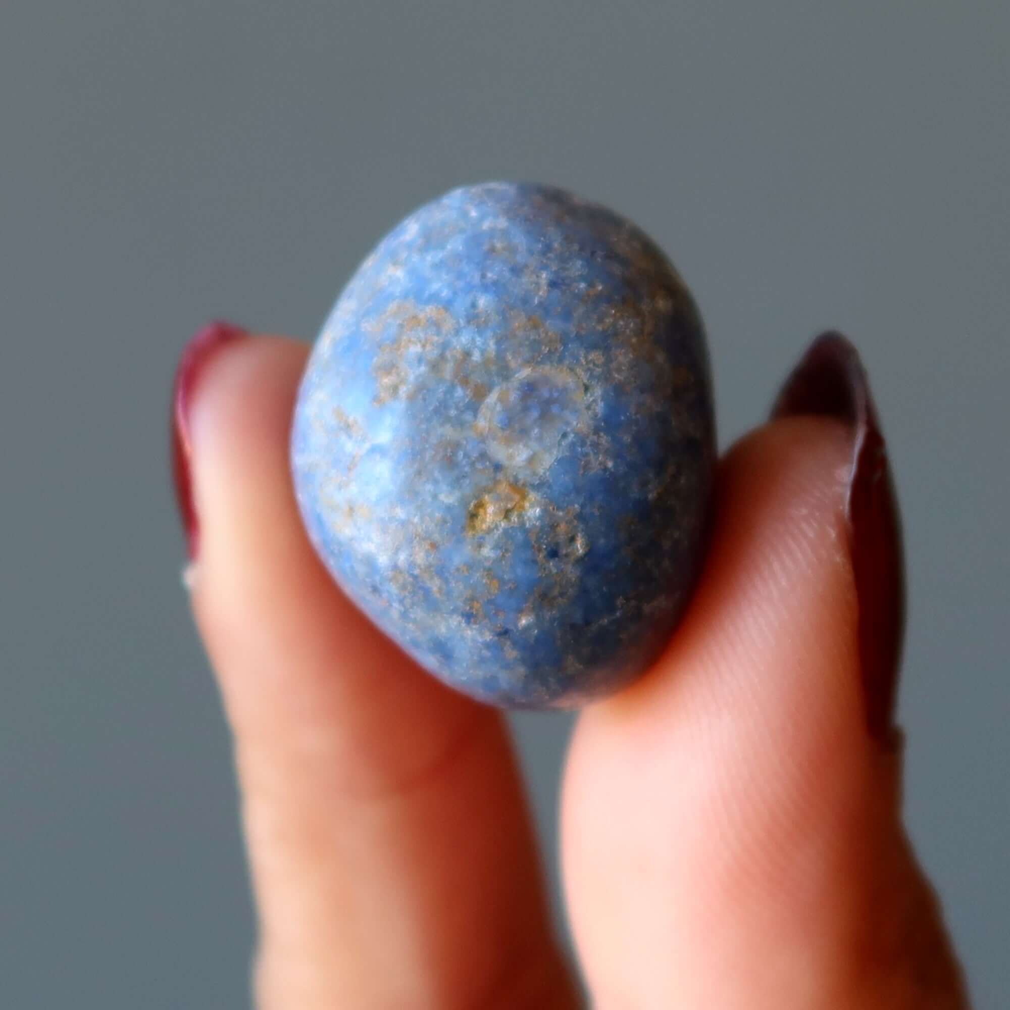 Dumortiérite Pierre Roulée Voyant Droit Bleu