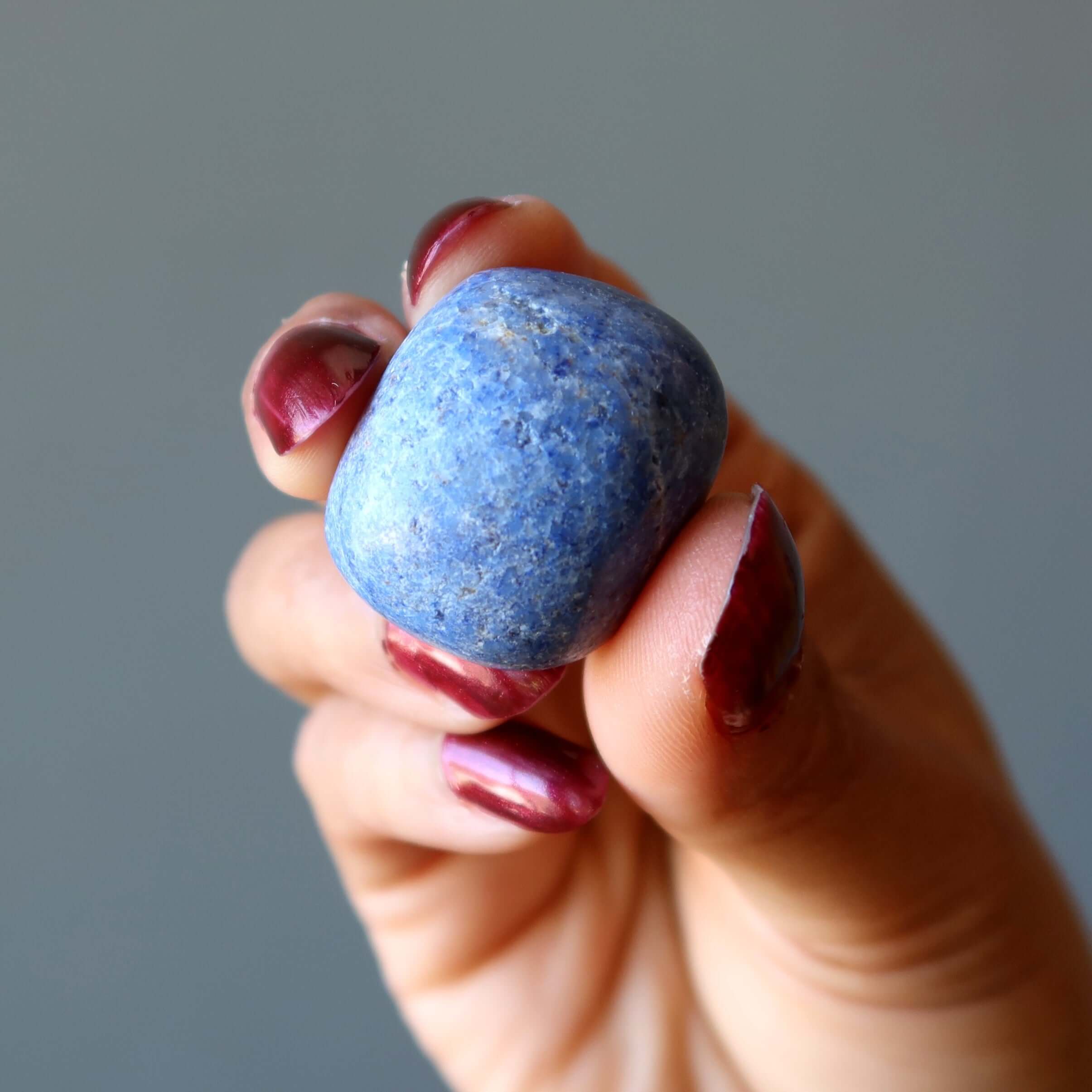 Dumortiérite Pierre Roulée Voyant Droit Bleu
