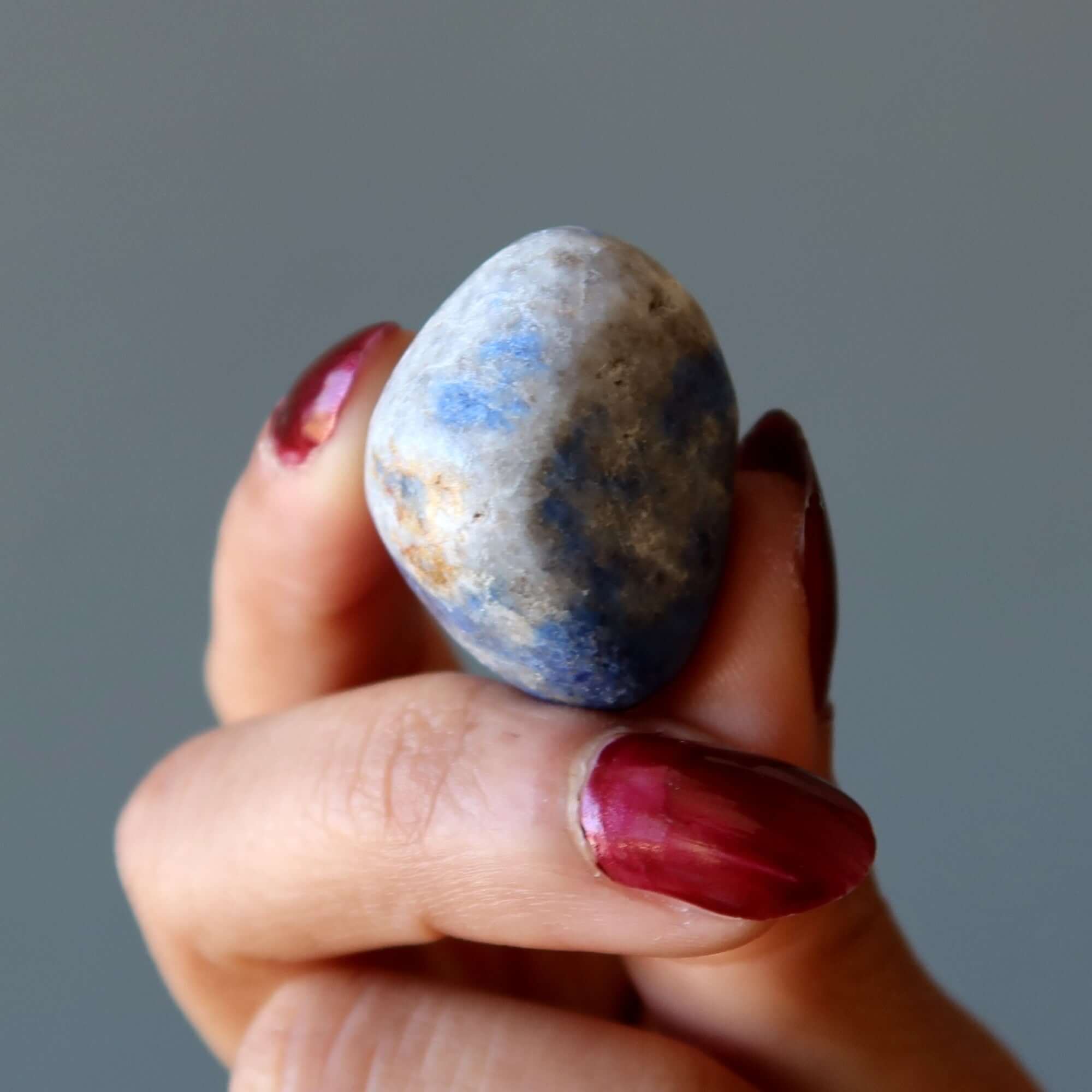 Dumortiérite Pierre Roulée Voyant Droit Bleu