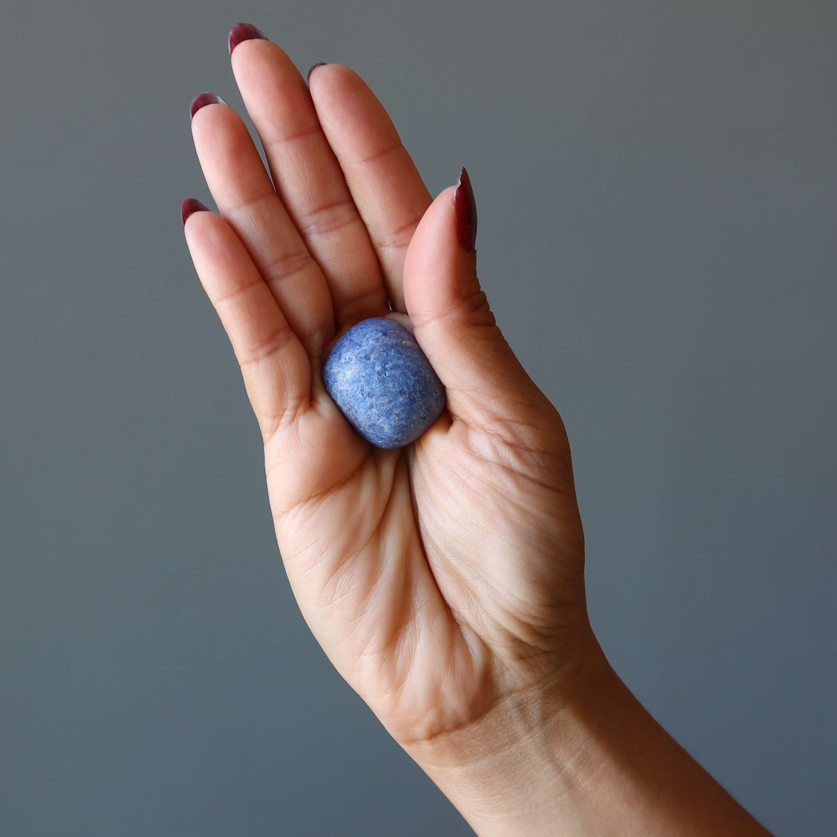 Dumortiérite Pierre Roulée Voyant Droit Bleu
