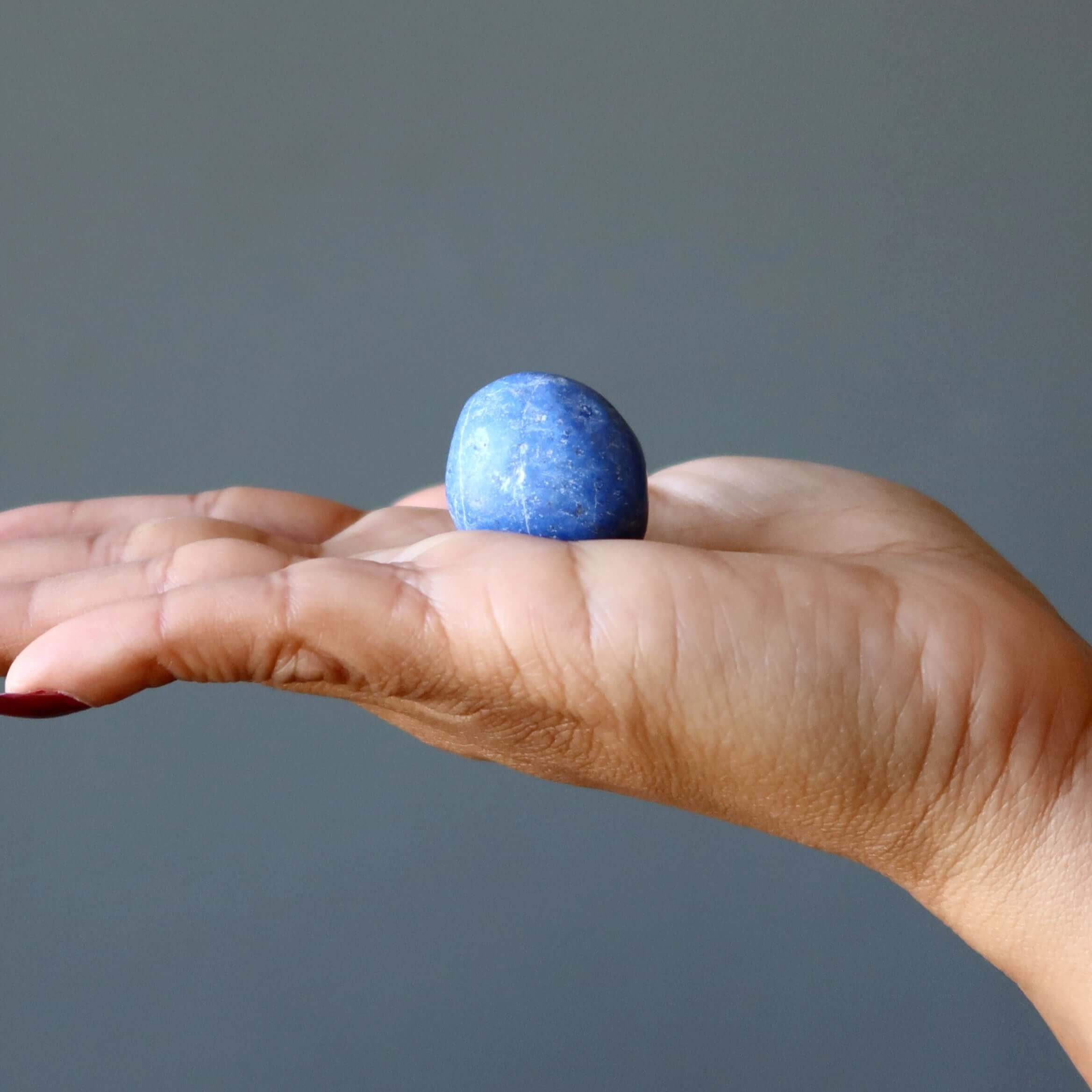 Dumortiérite Pierre Roulée Voyant Droit Bleu