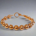 Handmade Twisted Copper Wire Bead Bracelet – Rustic Boho Jewelry