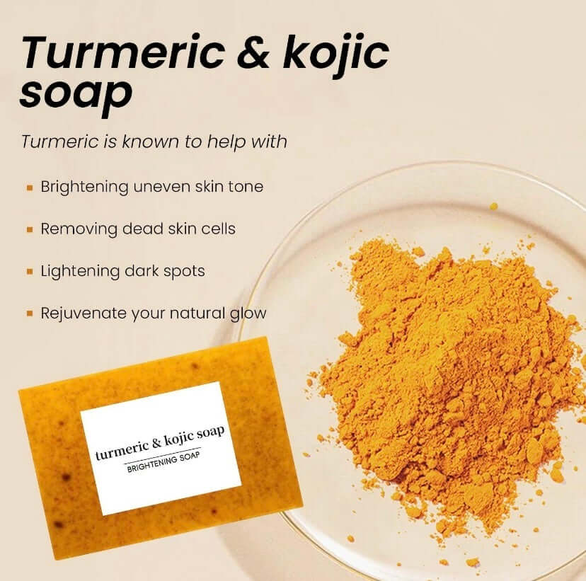 kojic acid dark spot remover soap turmeric brightening bar with vitamin C for dark spots and uneven skin tone