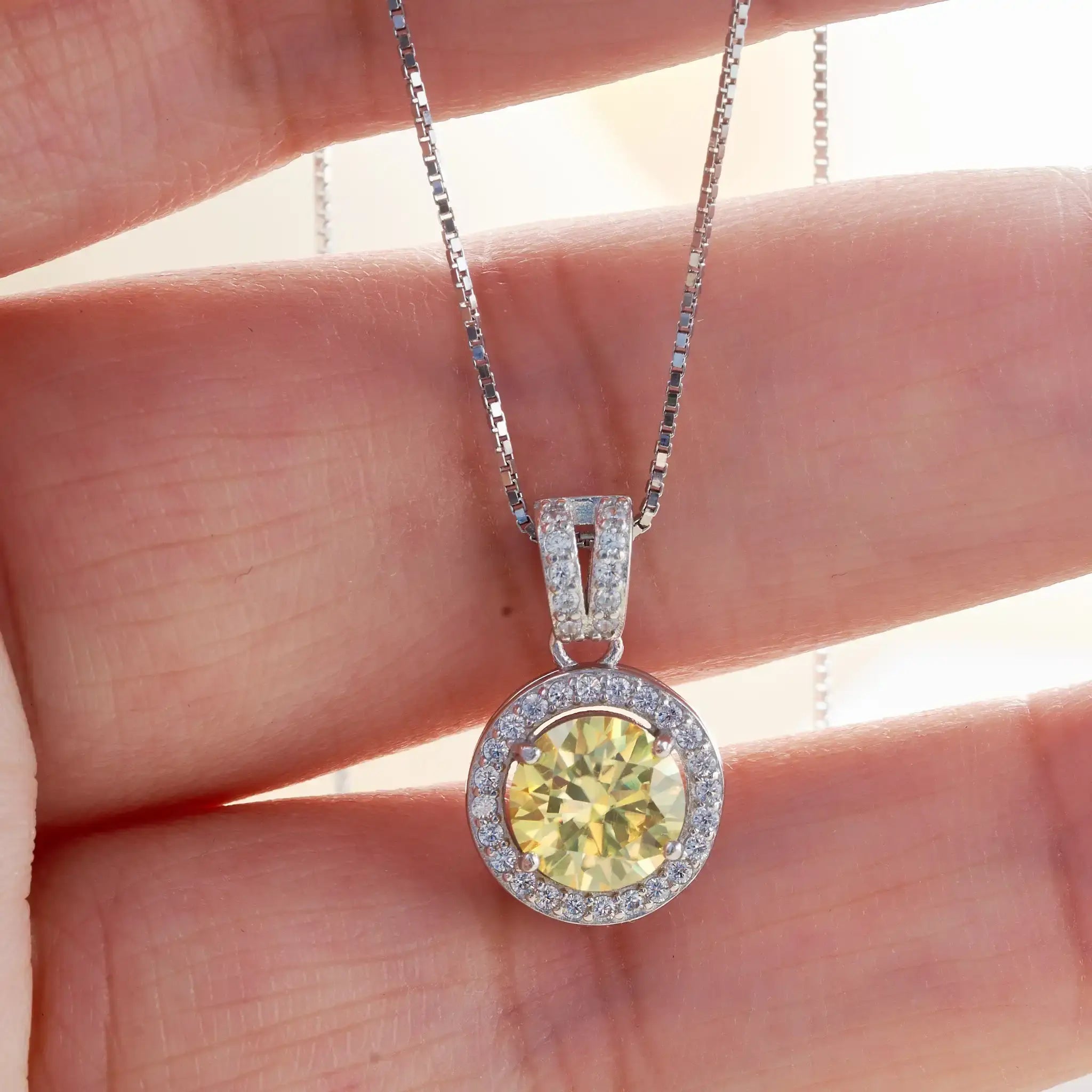 Ensemble collier et boucles d'oreilles moissanite 2 carats en argent sterling 925, bijoux de mariage