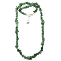 Collier Émeraude en Argent Sterling avec Pierre Énergétique Surélevée