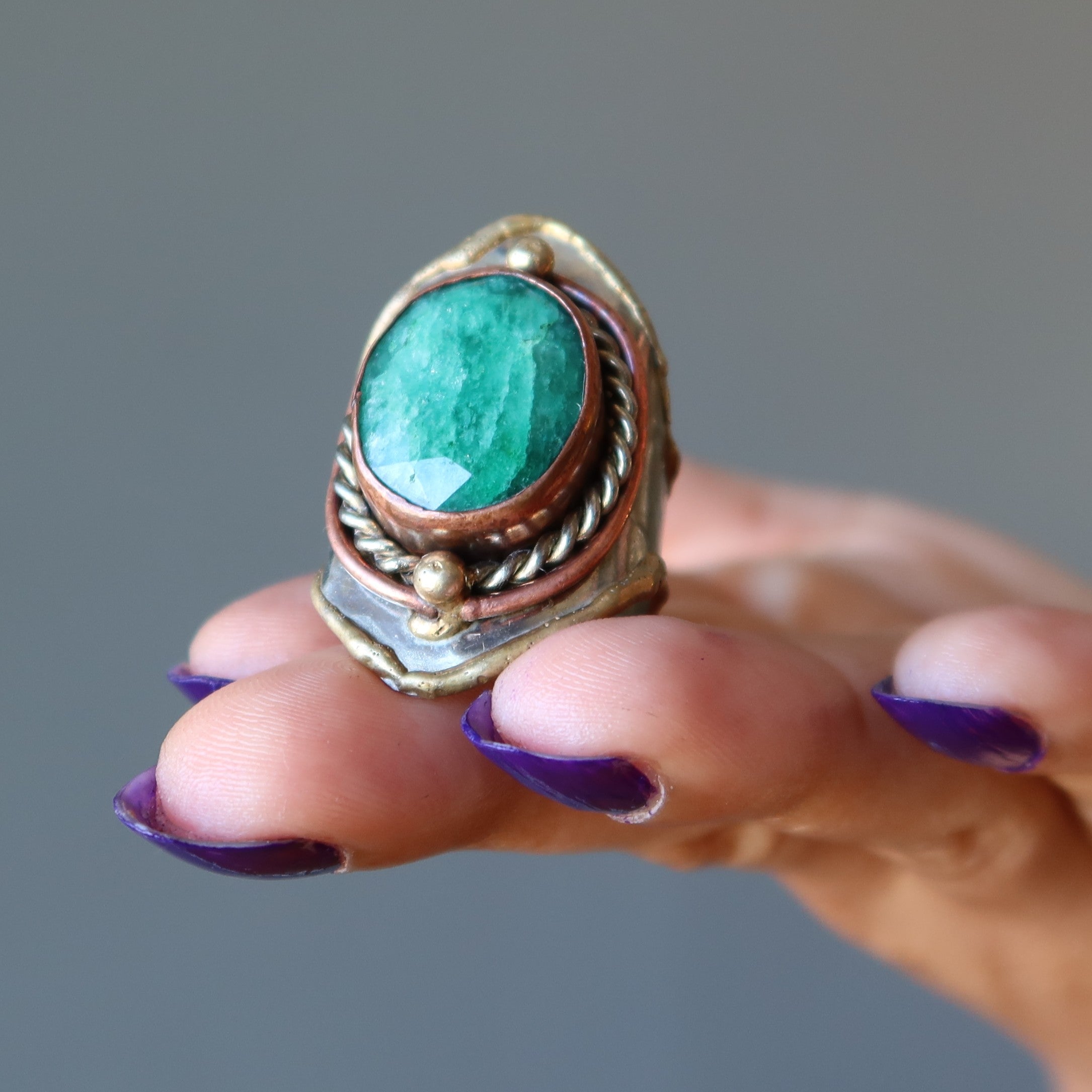 Smaragdring Gold und Grün ist meine Szene Fülle Edelstein