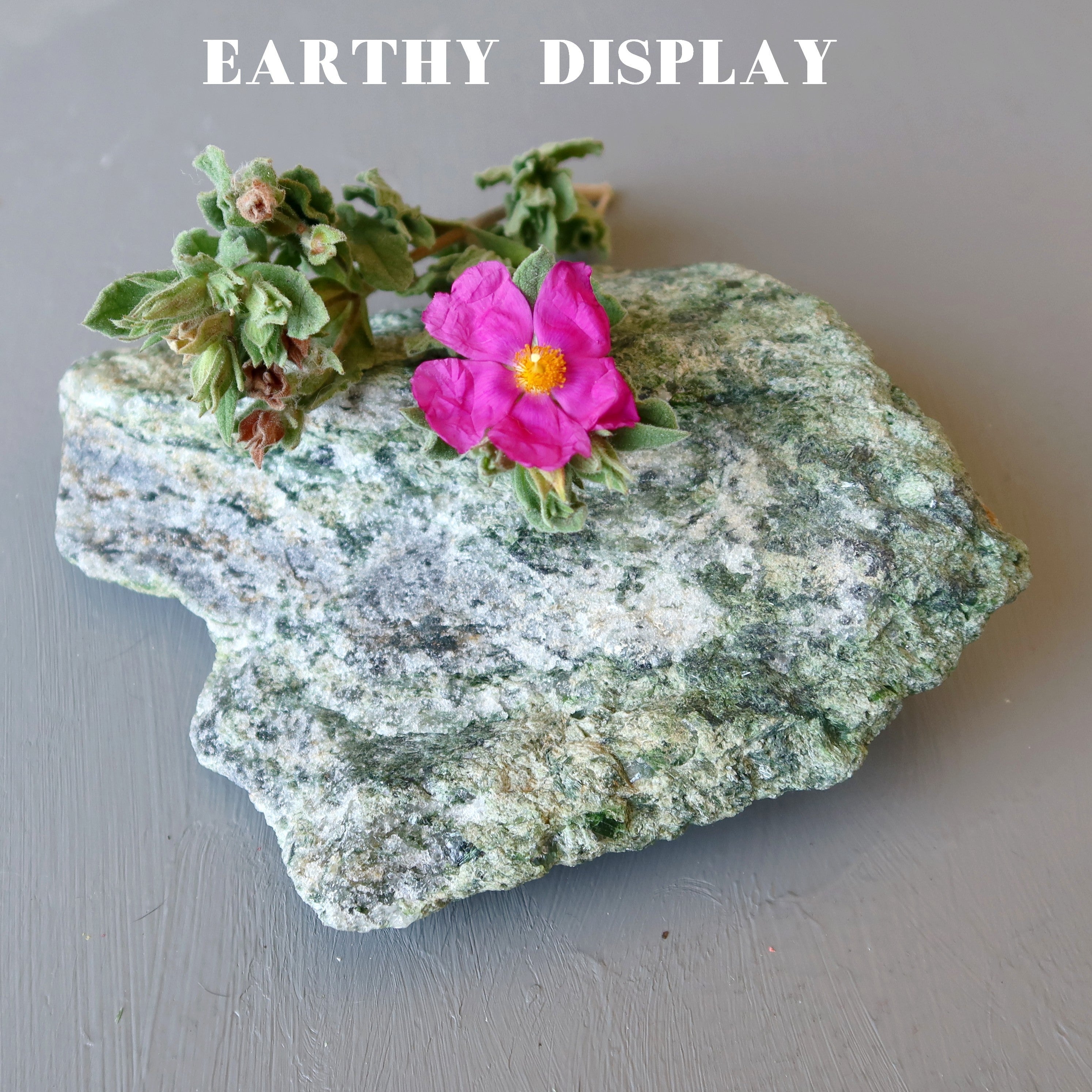Epidote Raw Gemstone Mineral Wall of Wealth Money Standing Stone