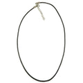 Collier en similicuir chaîne moderne noire