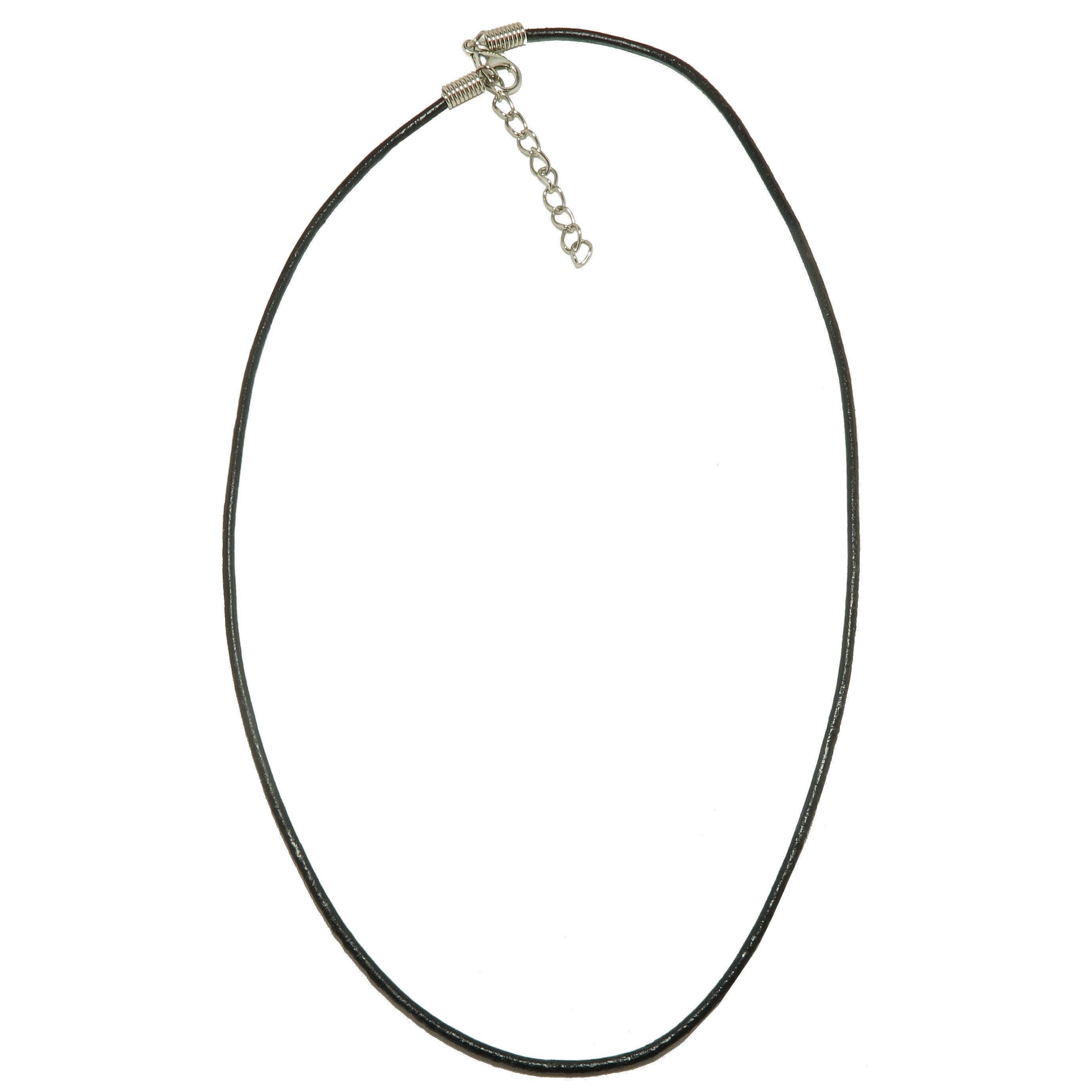 Collier en similicuir chaîne moderne noire