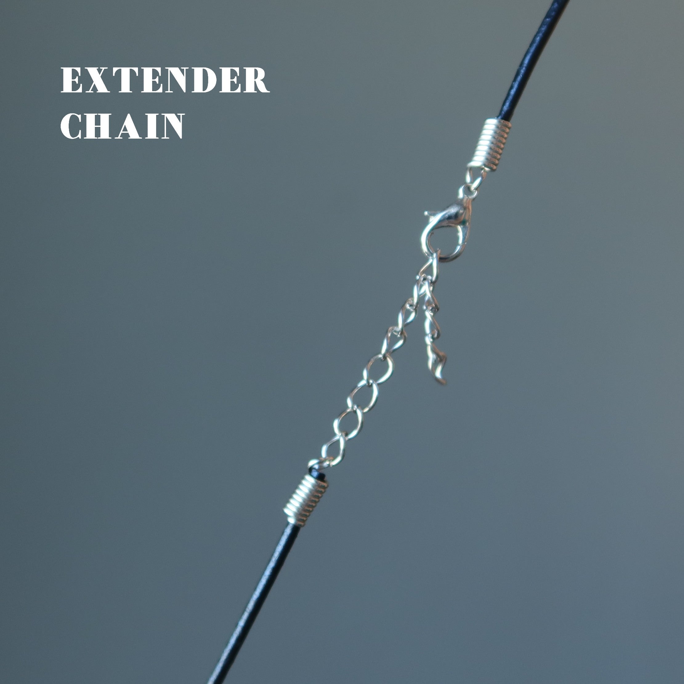 Collier en similicuir chaîne moderne noire