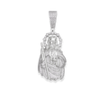 Moissanite Saint Judas Tadeo Pendant in 925 Sterling Silver