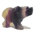 Fluorite Bear Rainbow Stone Detailed Carving