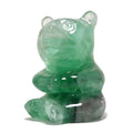 Fluorite Bear Sitting Sweetheart Rainbow Figurine