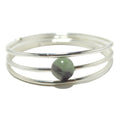 Fluorite Bracelet Memory Wire Adjustable Focal Focus Stone