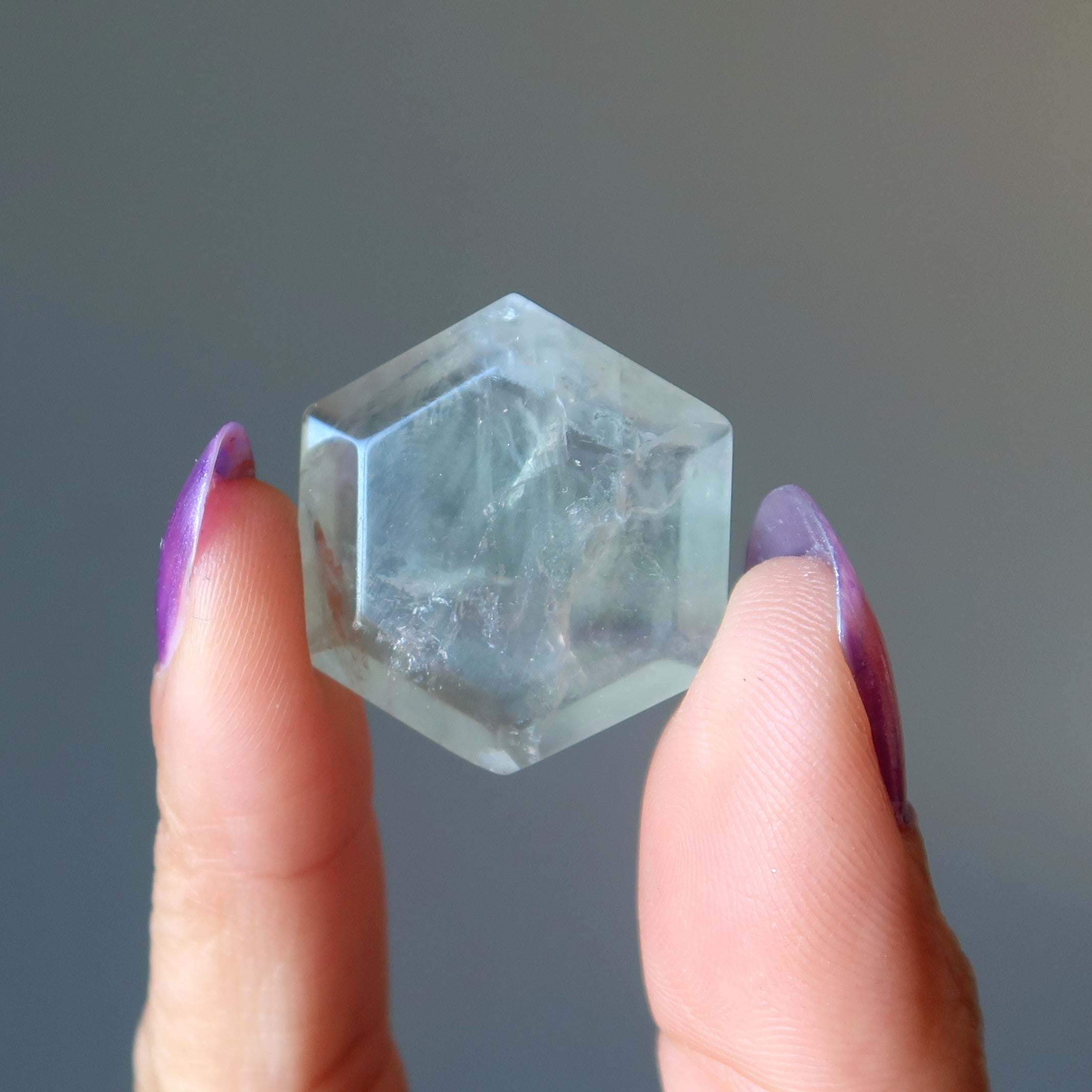 Fluorite Grid Crystal Hexagon for Spiritual Layout