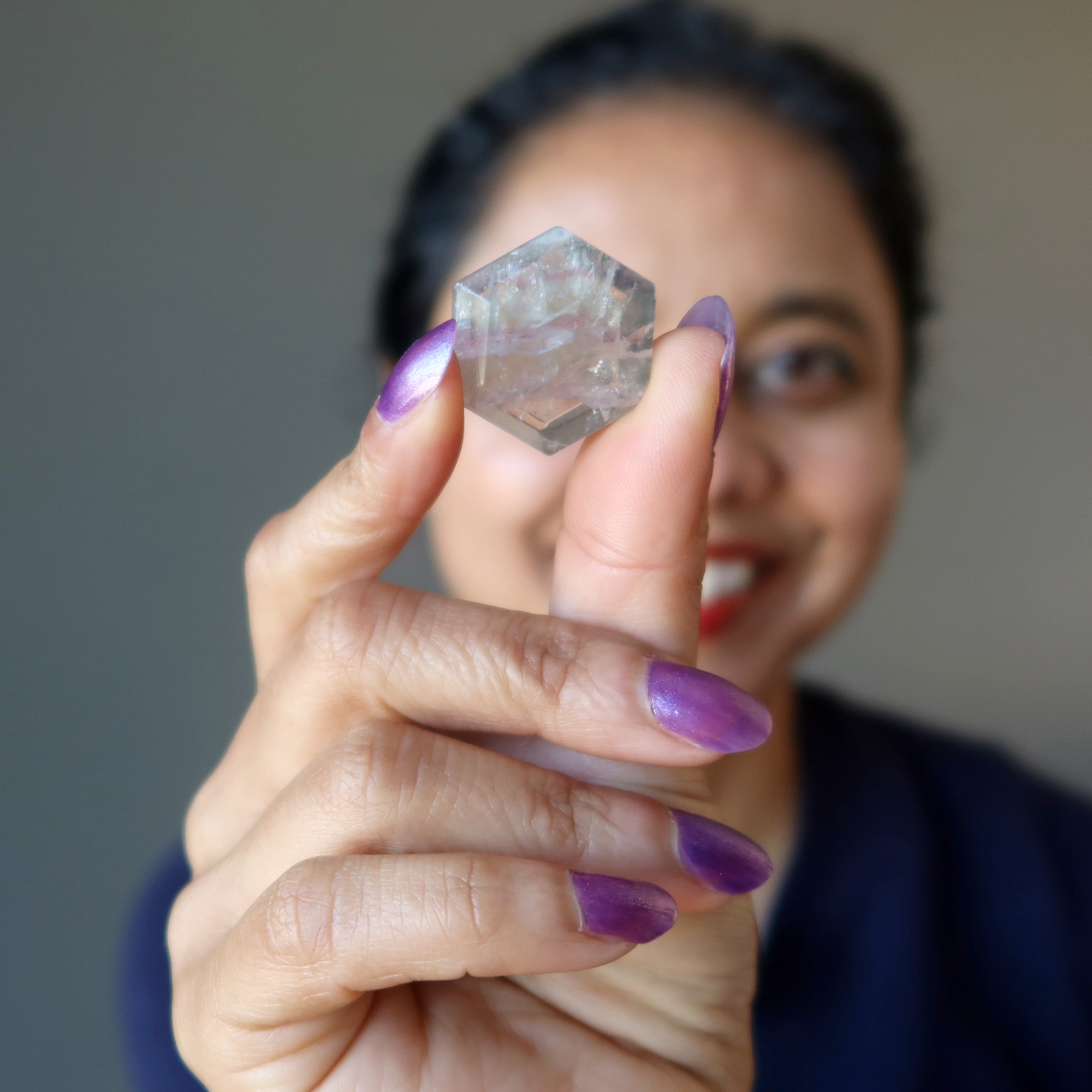 Fluorite Grid Crystal Hexagon for Spiritual Layout
