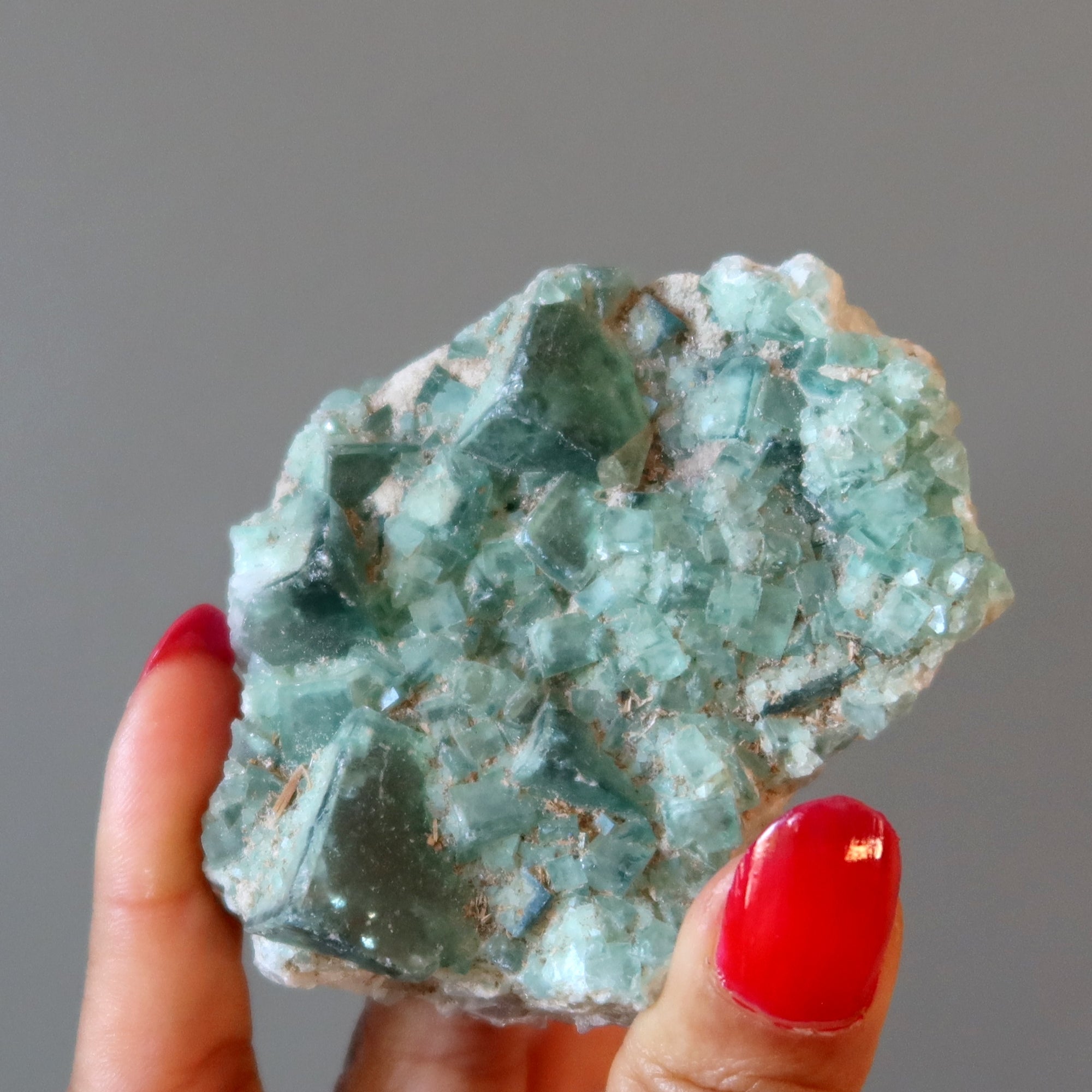Fluorite Cluster Green Genius Crystal Cubes 3.2 Inch