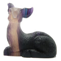 Figurine de cerf en fluorite - Pré enchanté