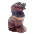 Statue de chiot fidèle en fluorite mignonne