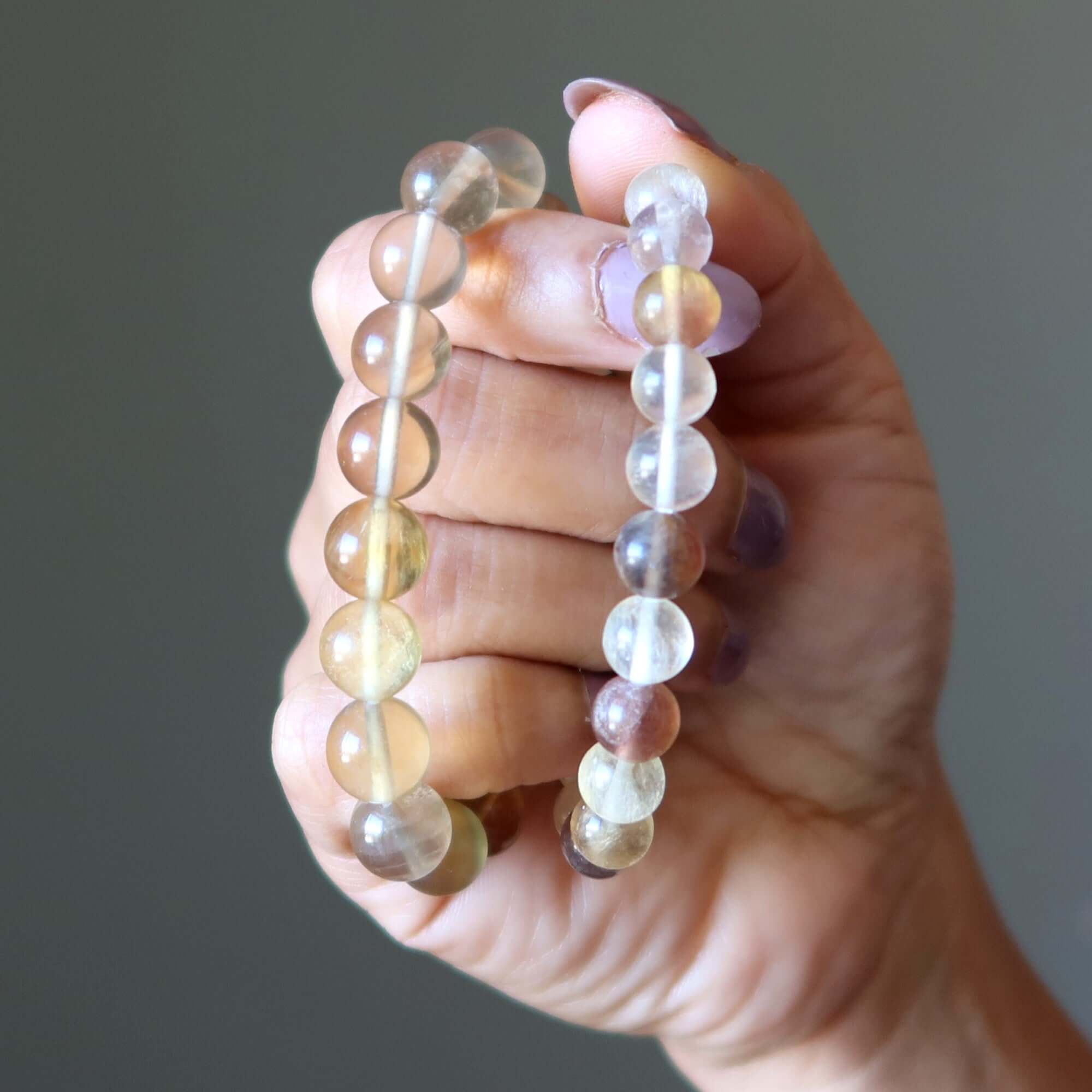 Fluorite Bracelet Golden Yellow Gemstone Eye on the Prize