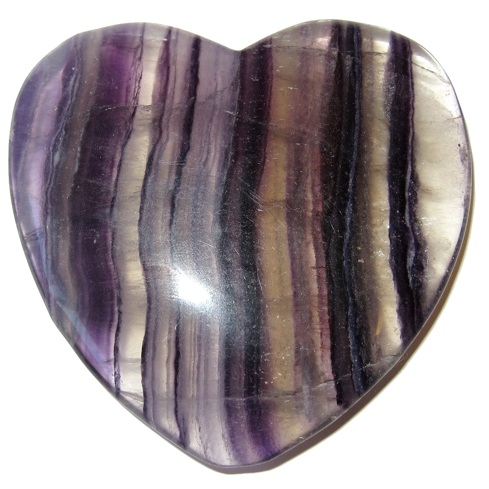 Fluorite Heart Your Love is an Honor Clear Purple Gemstone