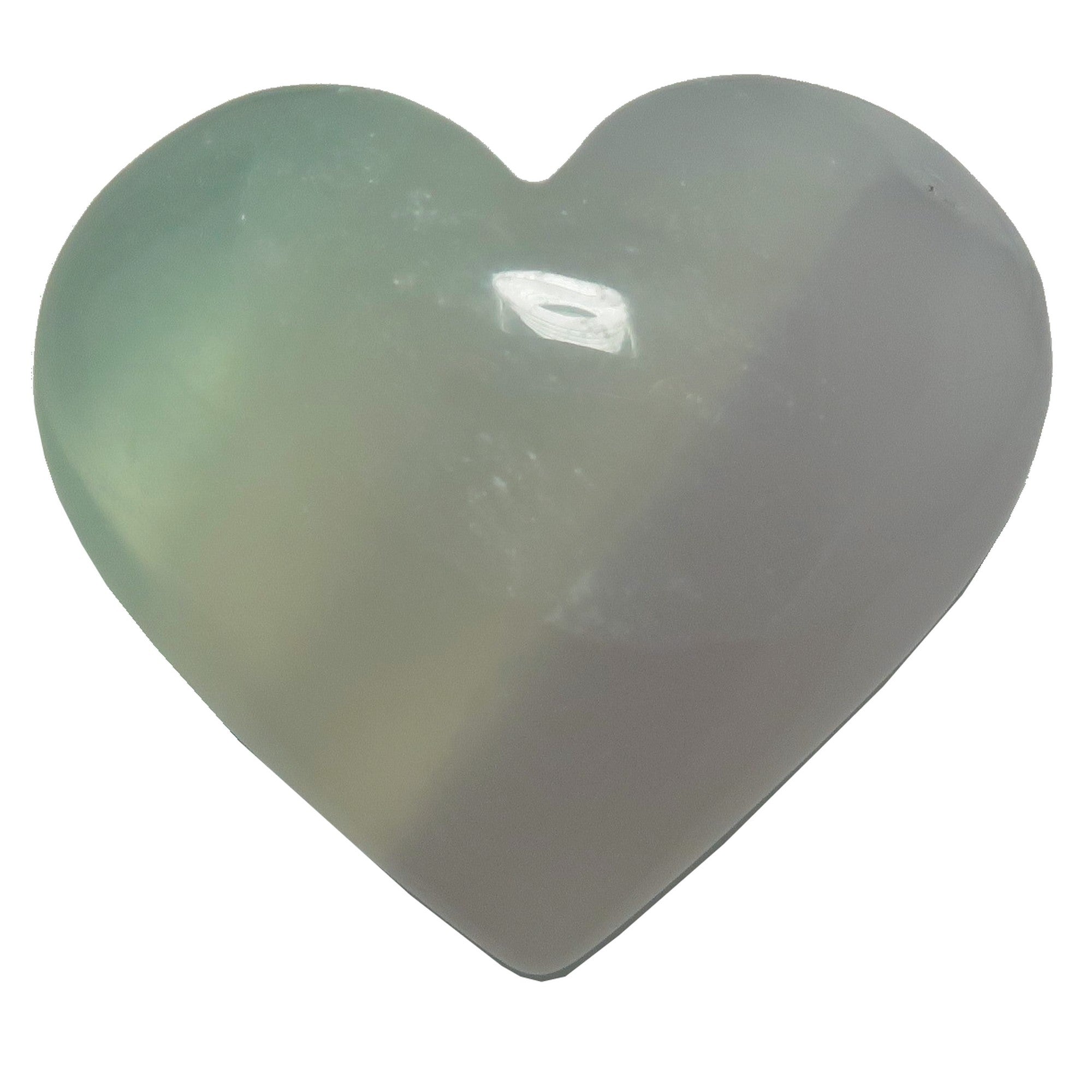 Fluorite Heart Lavender Yttrium Love Crystal